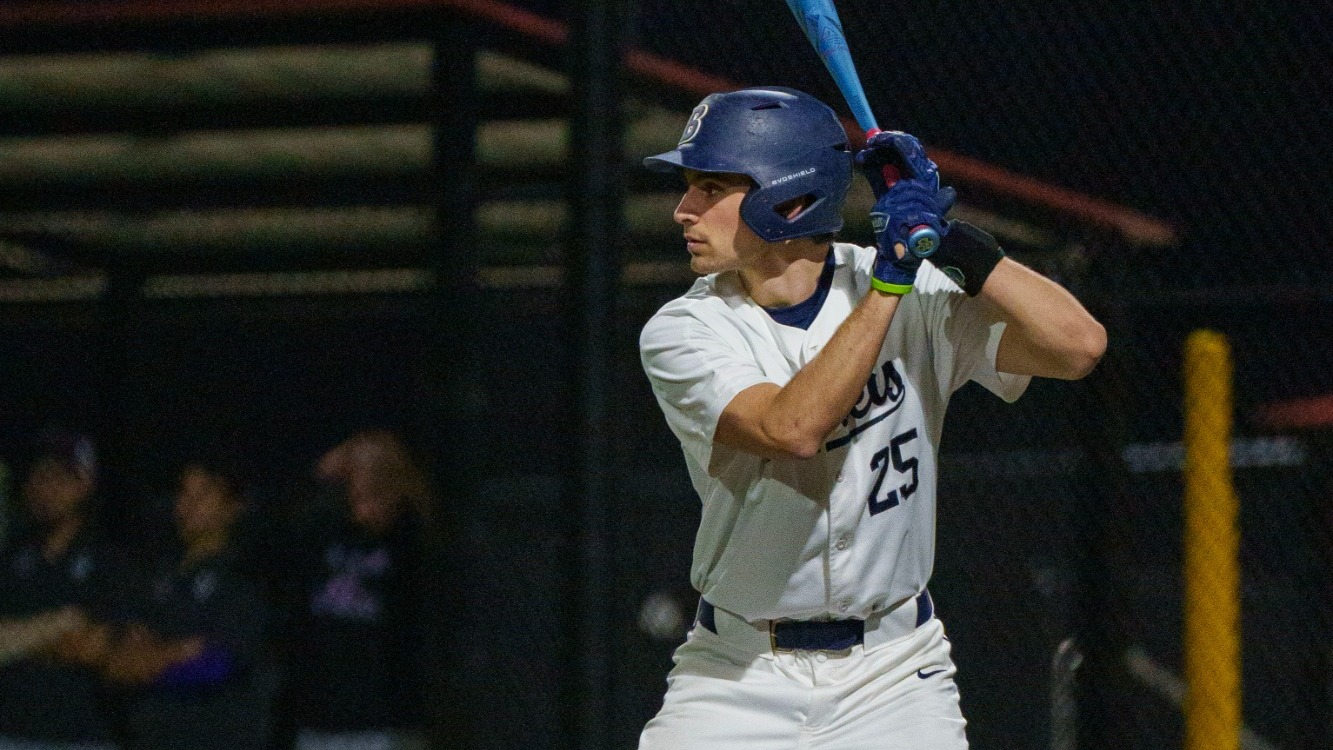 Danny Tambascia at the plate getting ready to hit during a baseball game