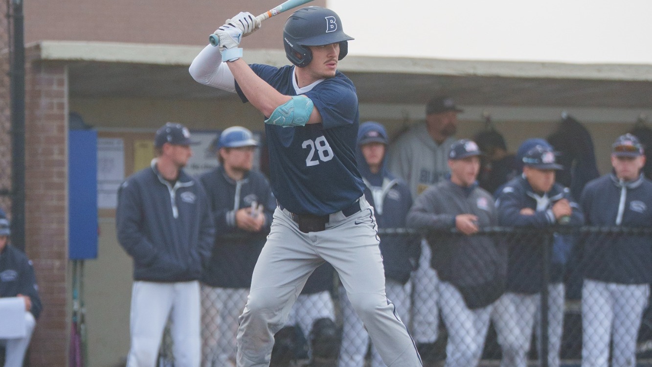 Henry Aronwald in the batter's box awaiting a pitch
