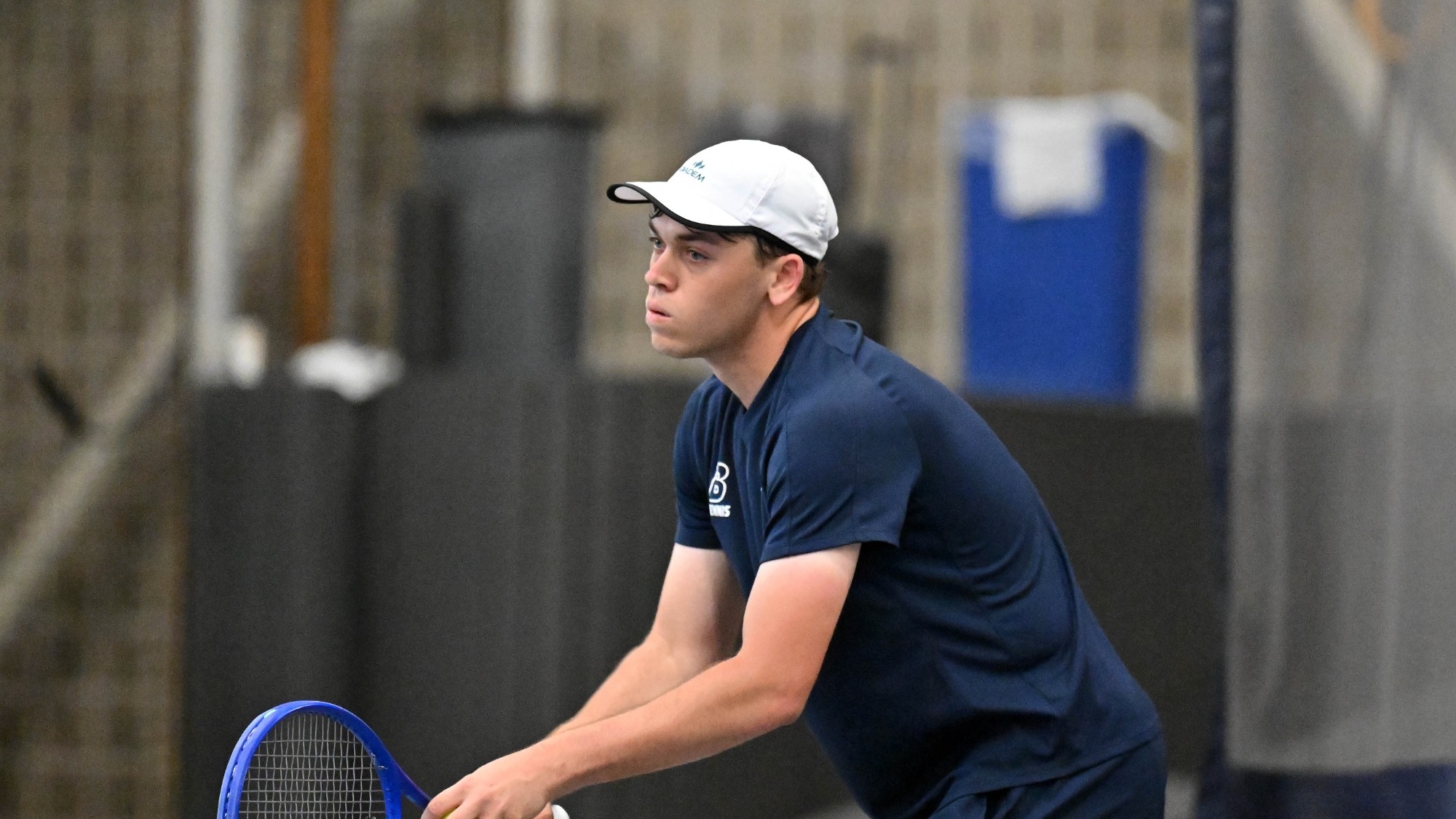 Closeup of Pierce Garbett during a tennis match