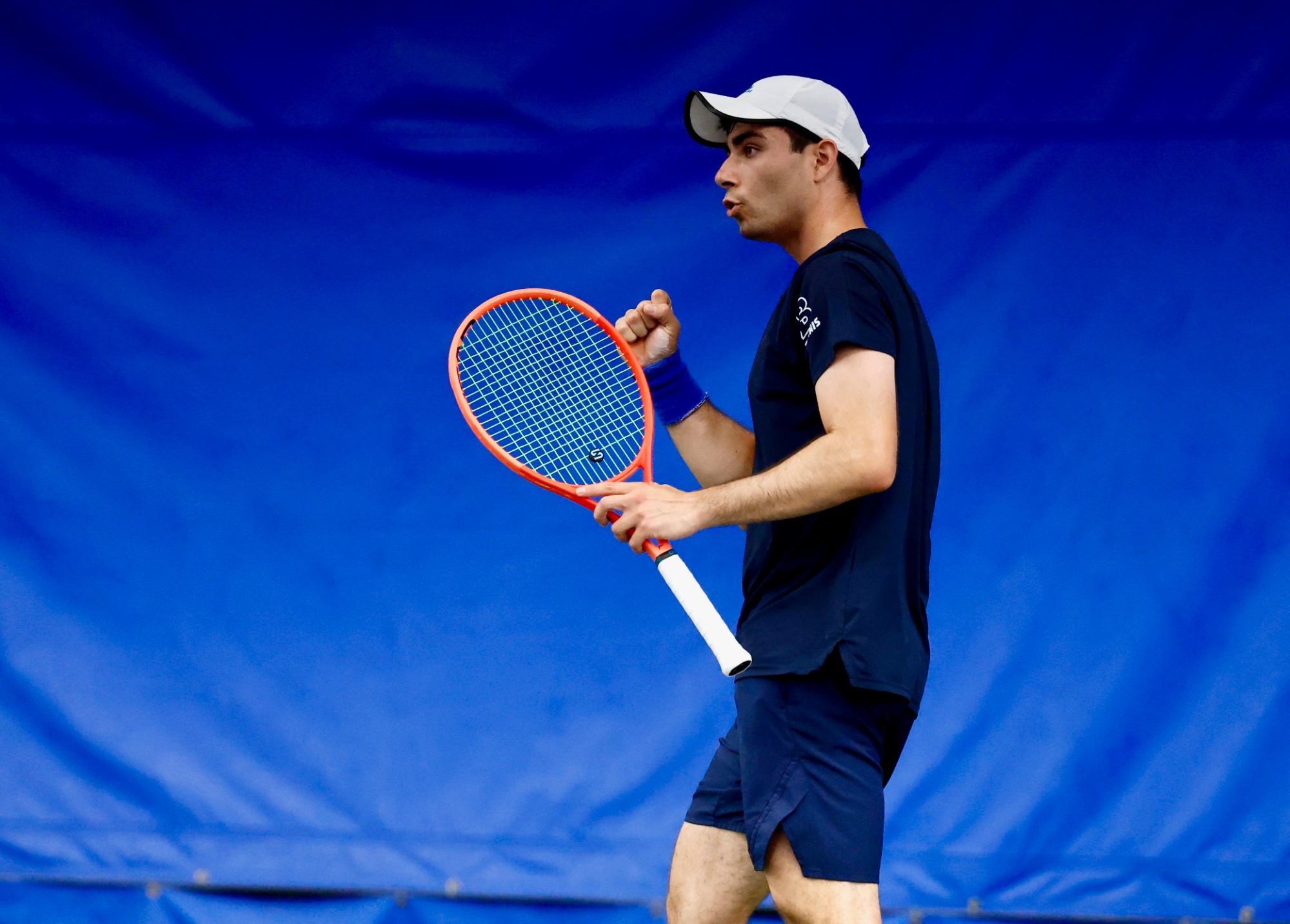 Danny Shemesh pumping his fist after a point during the NCAA Division III Singles Tournament