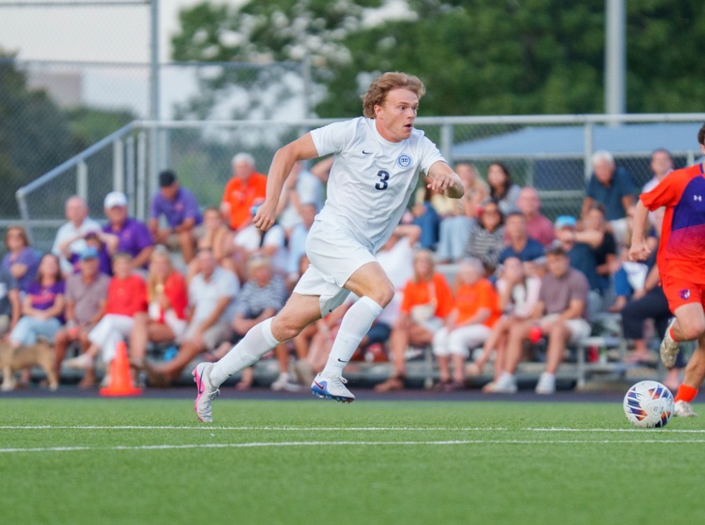 Jacob Morse advances the ball during a match against Coast Guard