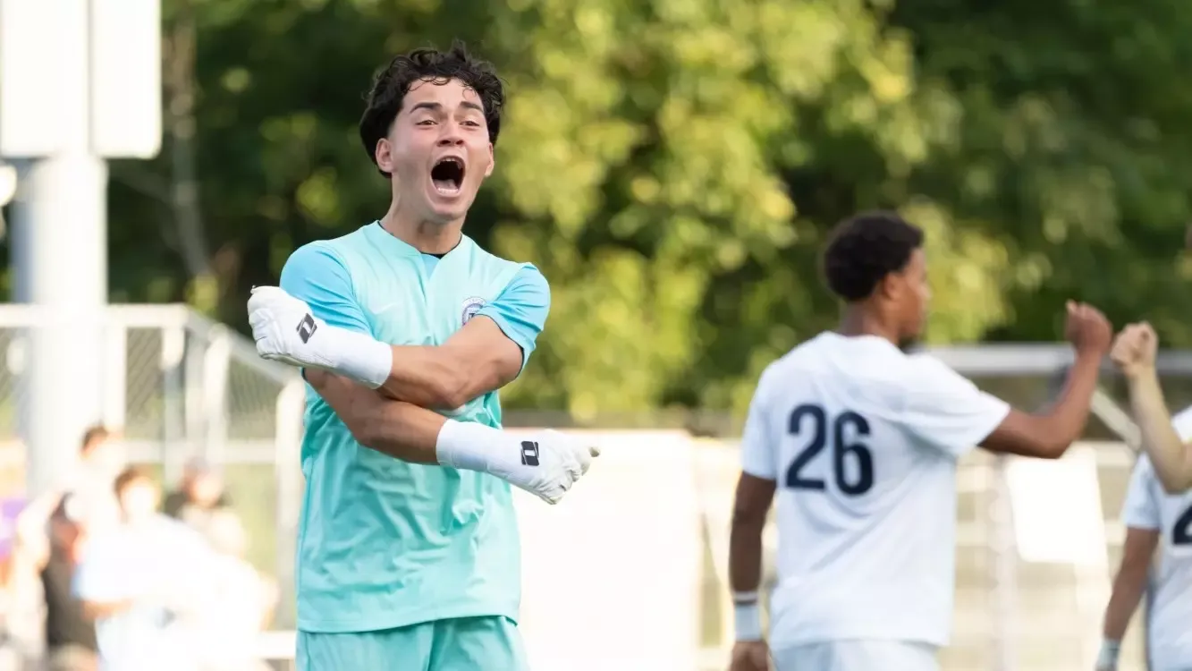 Gianni Nrecaj shouts to his teammates before a soccer match