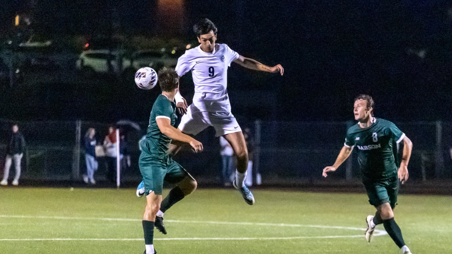 Keller Chamovitz skies over to Babson defenders