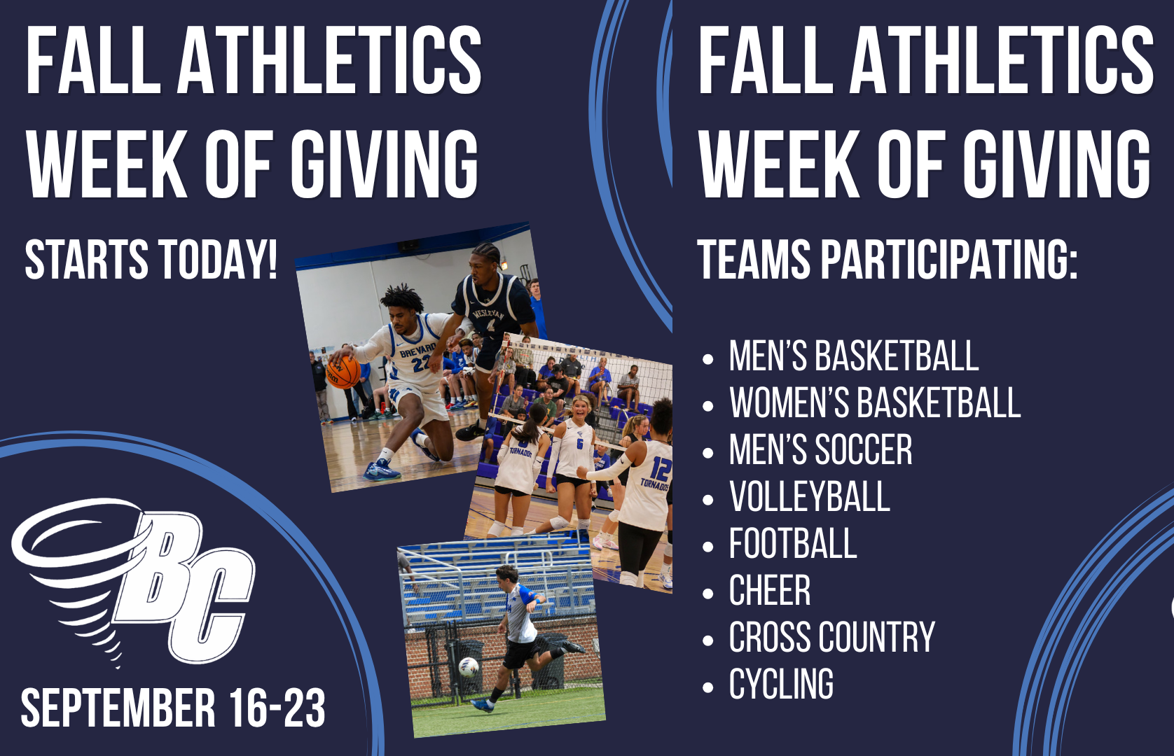 Fall Athletics Week of Giving