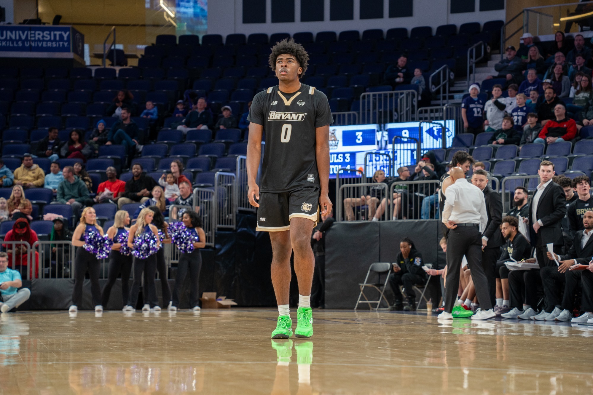 Ashley Sims Looks to the sky at High Point