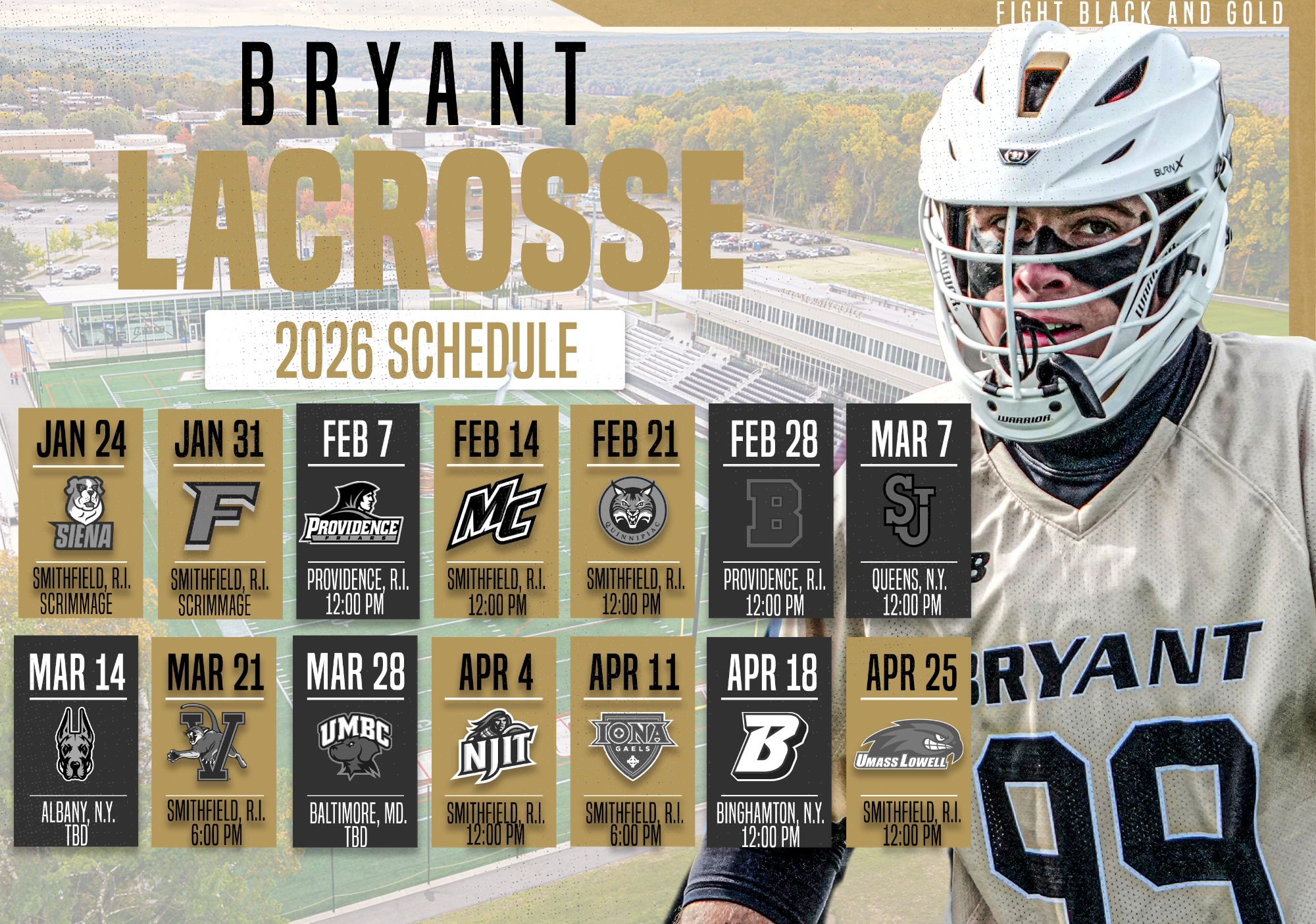 Bryant Lacrosse Schedule 2026