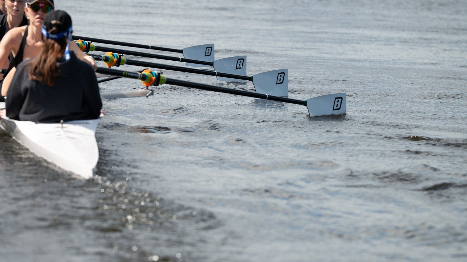 Rowing Oars in water