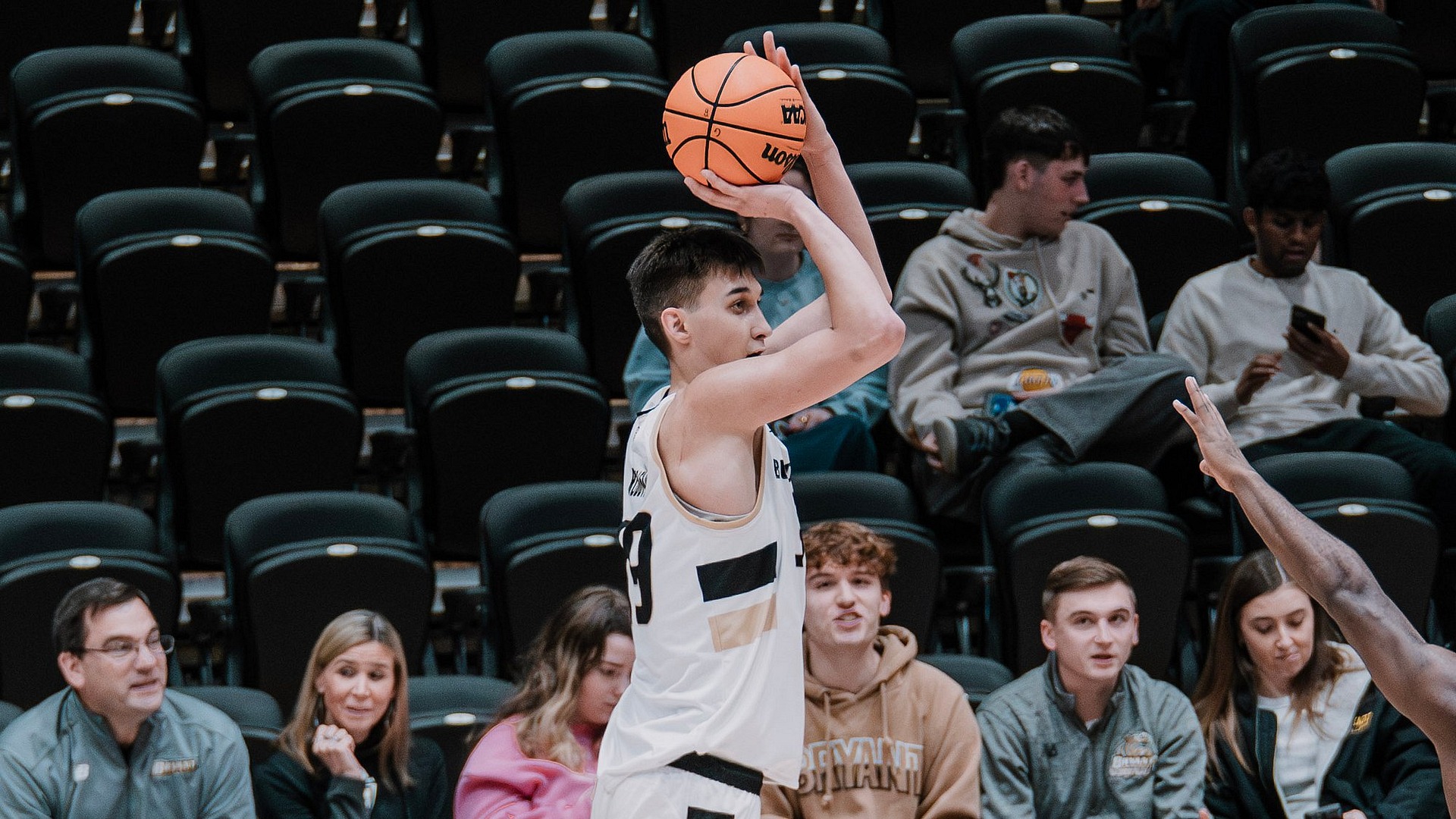 Tim Rudovskii Rises for a shot vs UML