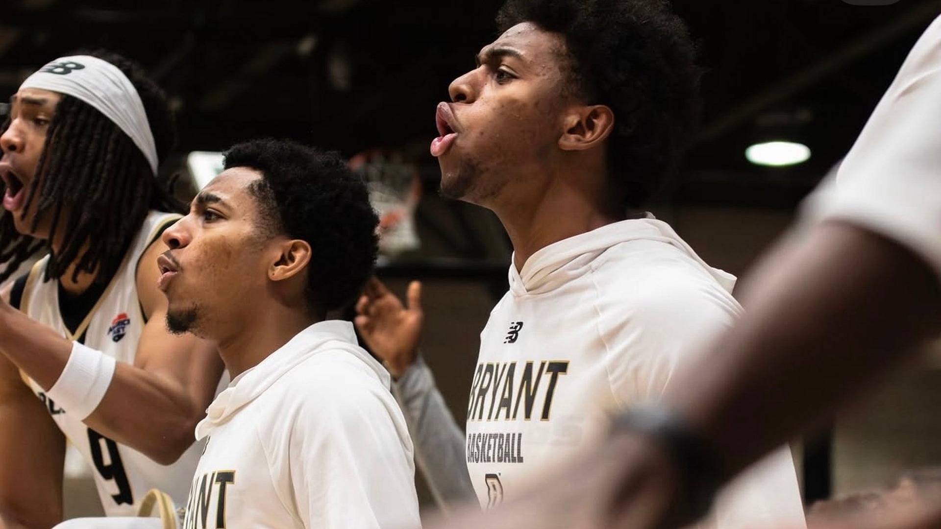 Bryant Bench Players Celebrate a big play on the court
