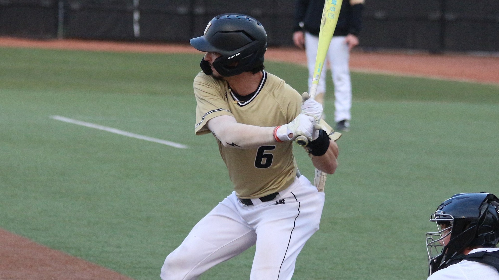 Casey Wensley Awaits a Pitch at Davidson