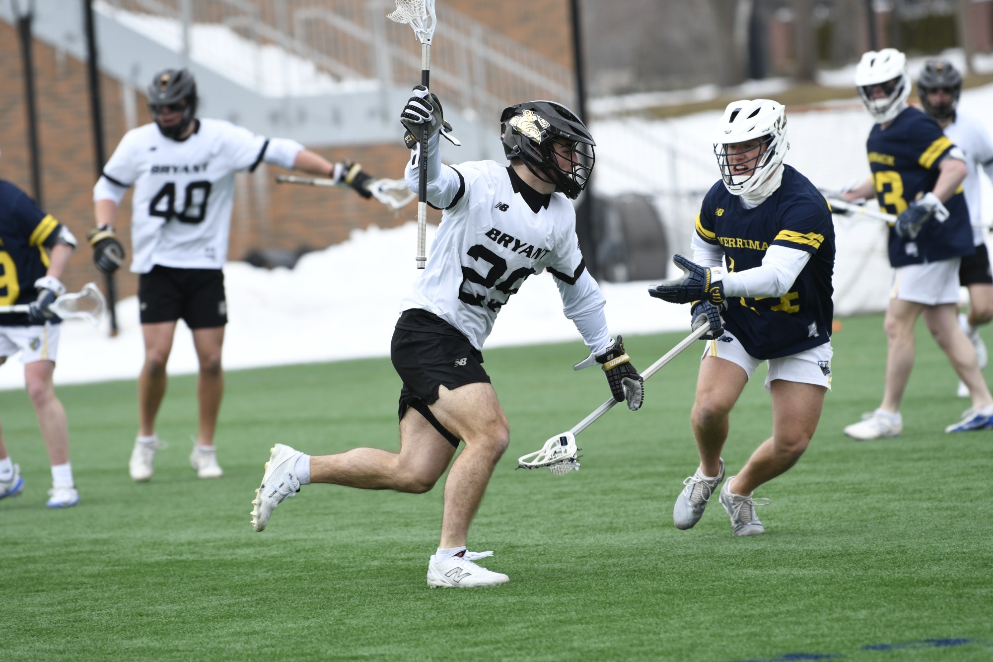 Kyle Fedorcha runs to make a play