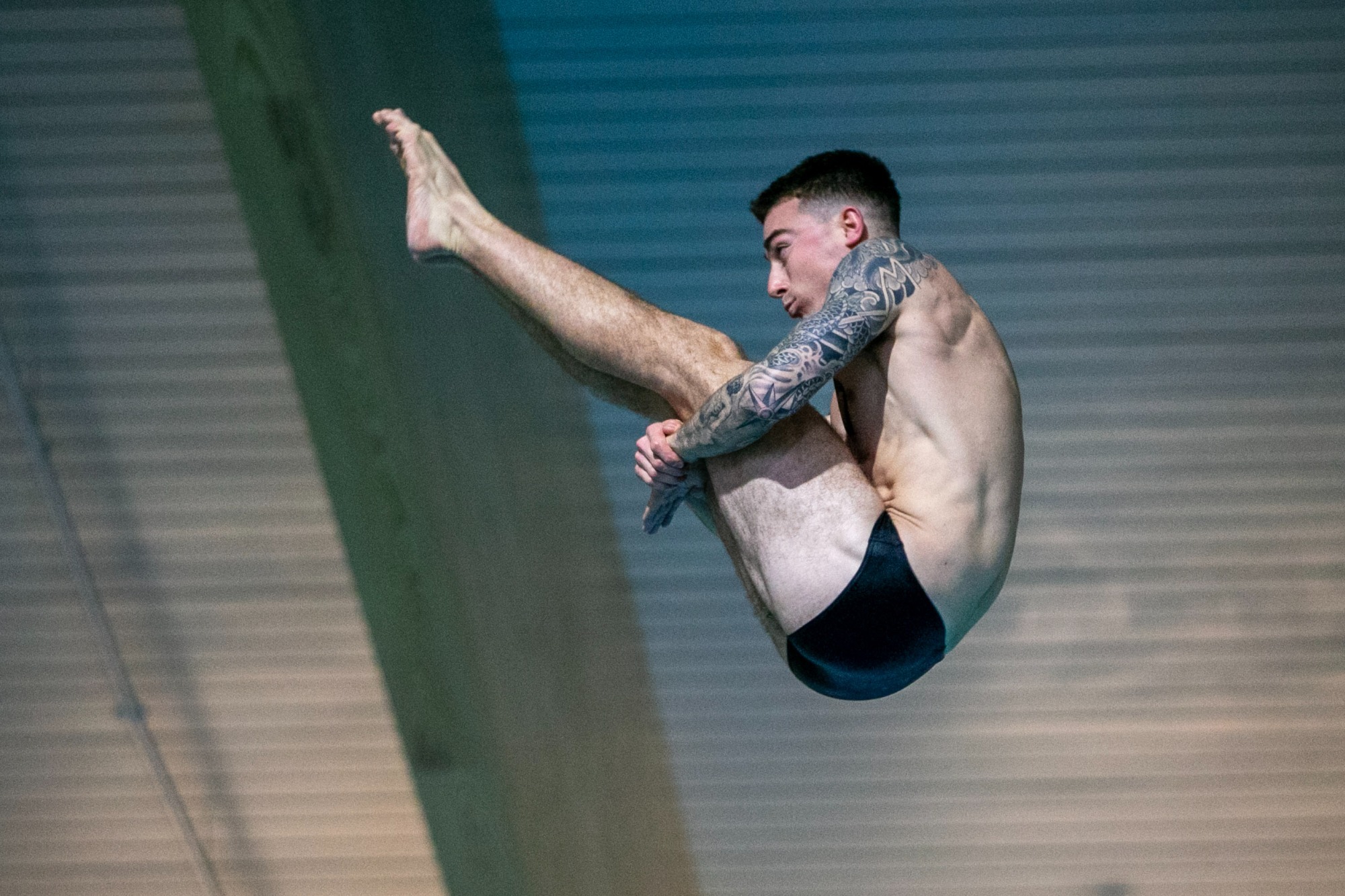 Chris Buonocore Performs a dive at the AE Championships