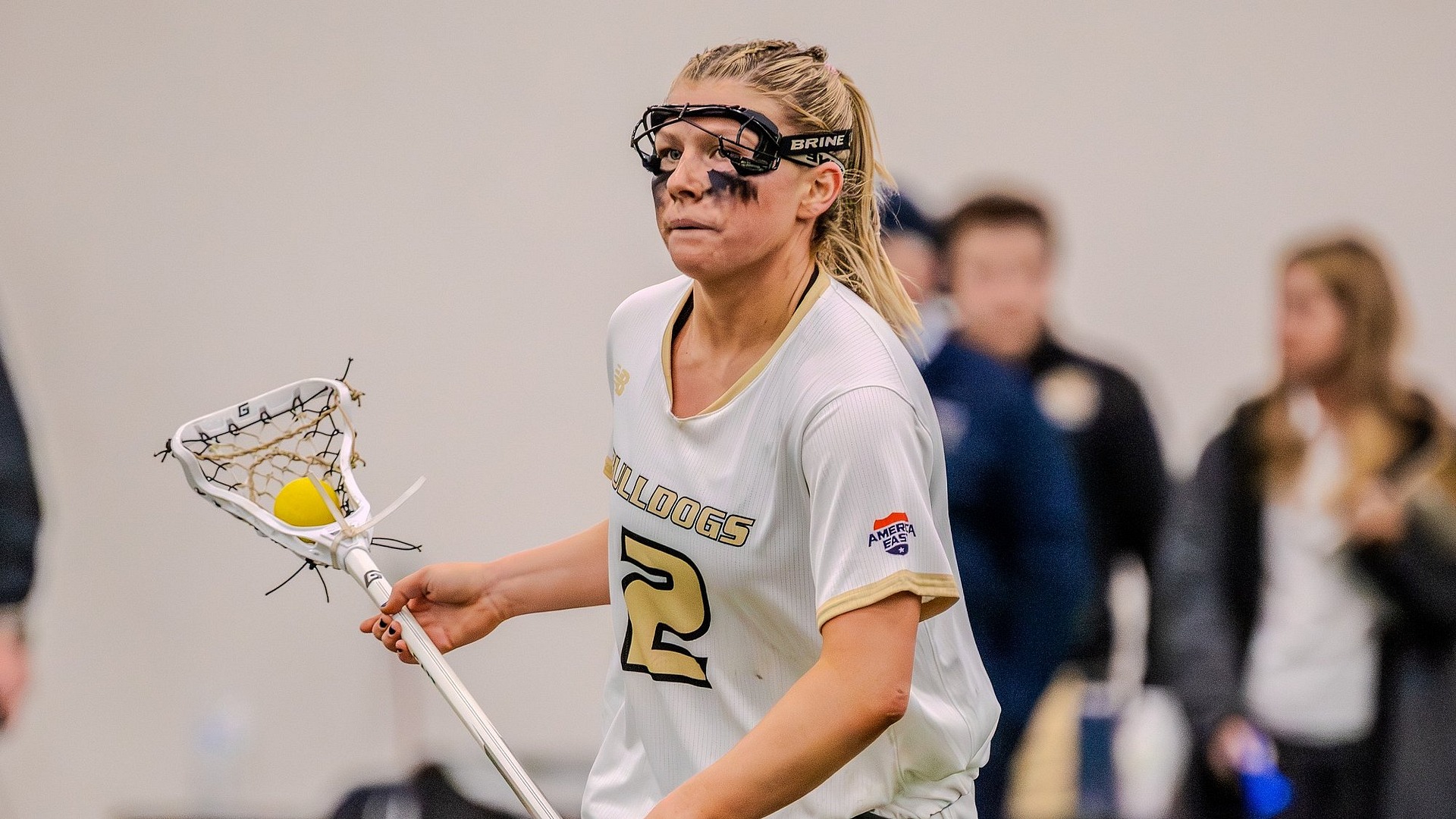 Kaelynn OBrien Runs with the ball against Sacred Heart