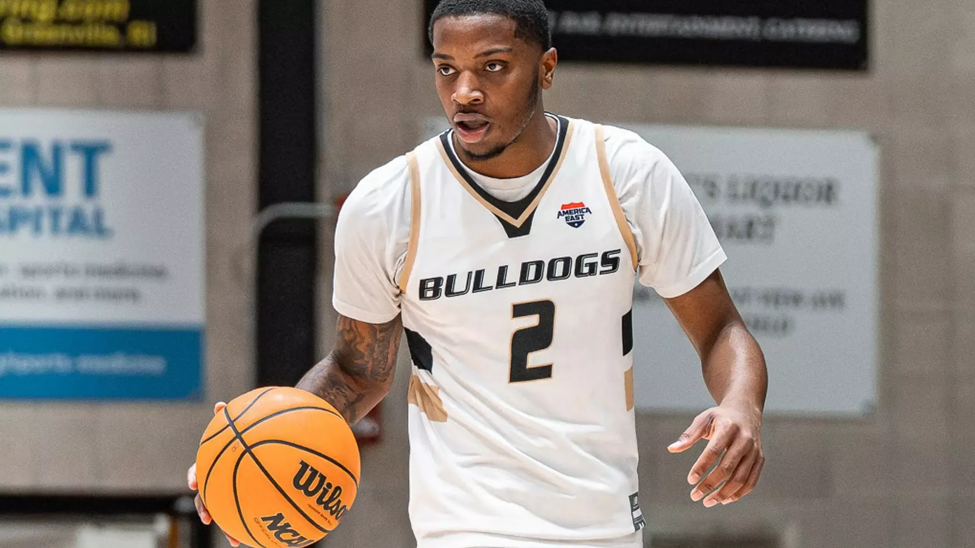 Khalil Williams Dribbles Ball Up Court vs Maine