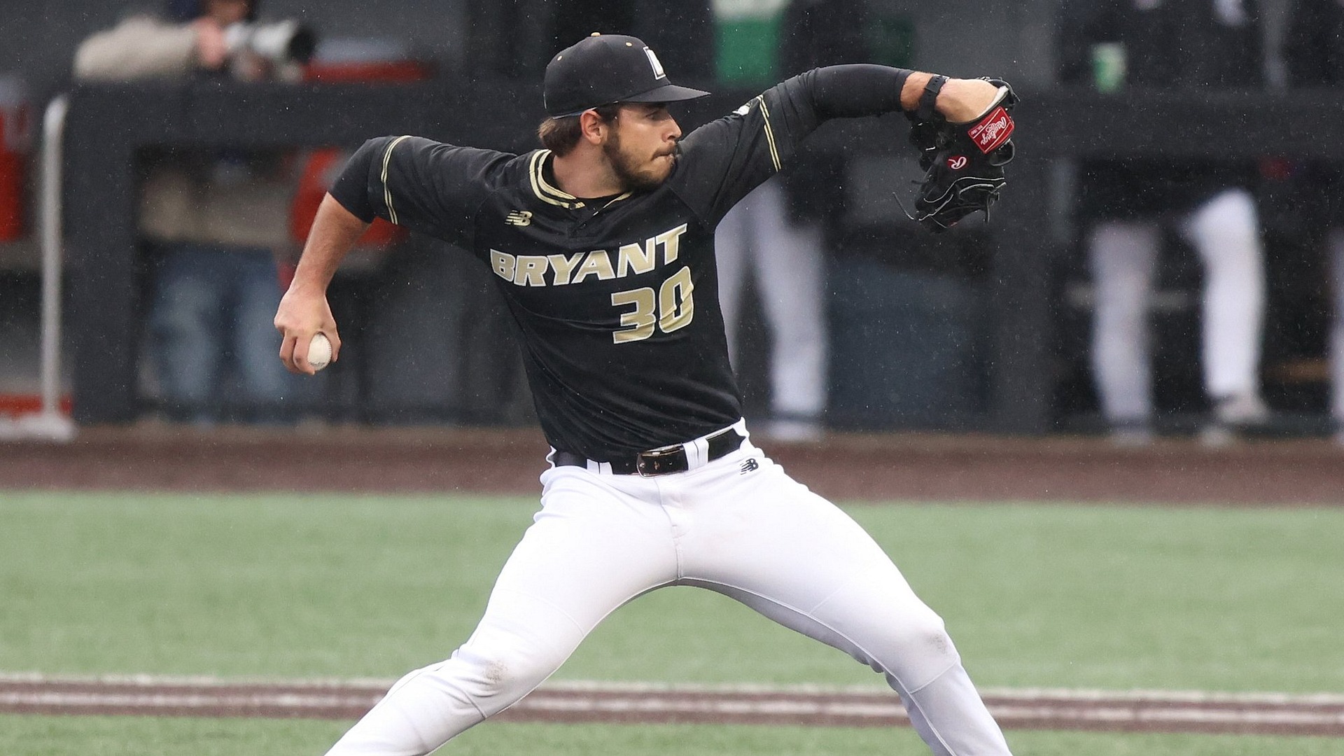 Owen Birchard delivers a pitch at Binghamton