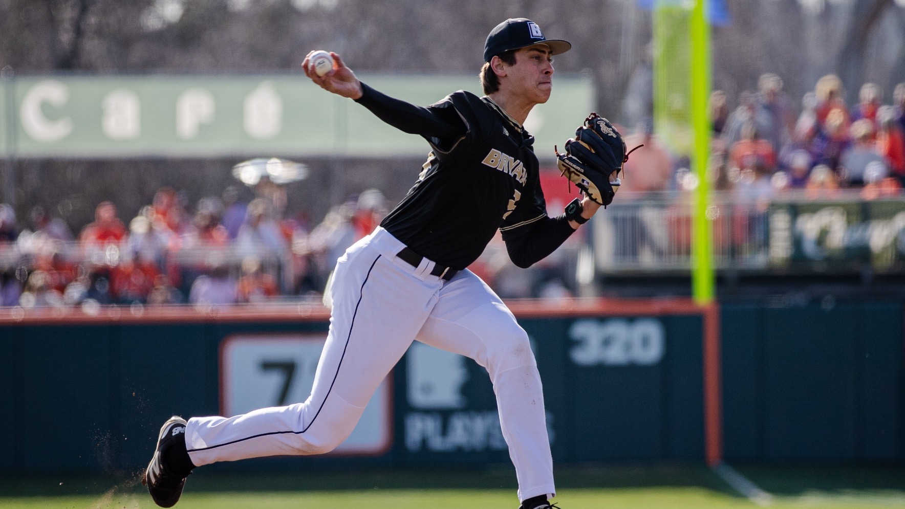Justin Dressler Delivers a pitch at Clemson