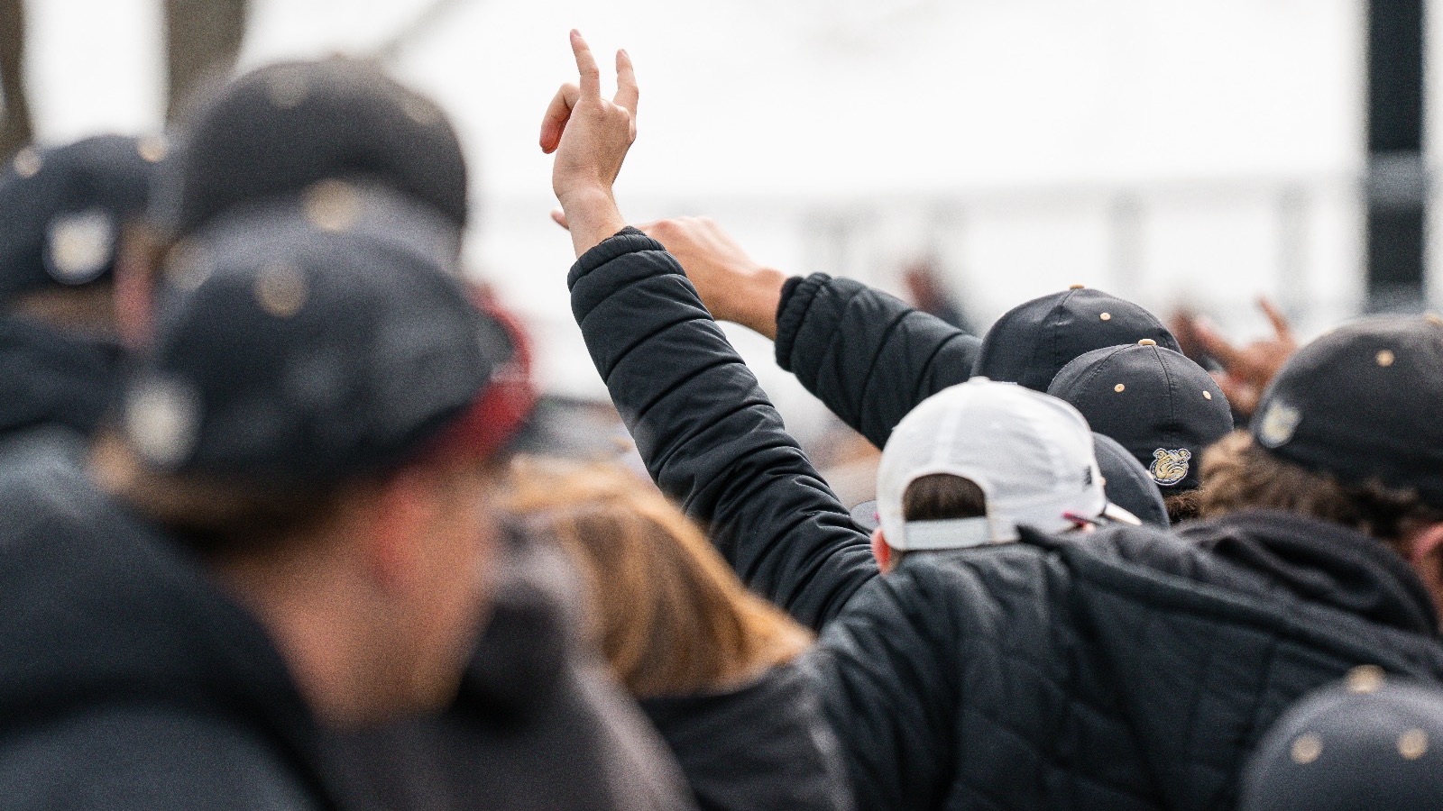 Team celebrates in dugout against Bing
