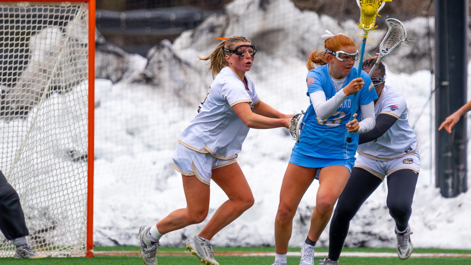 Kaelynn OBrien defends against LIU