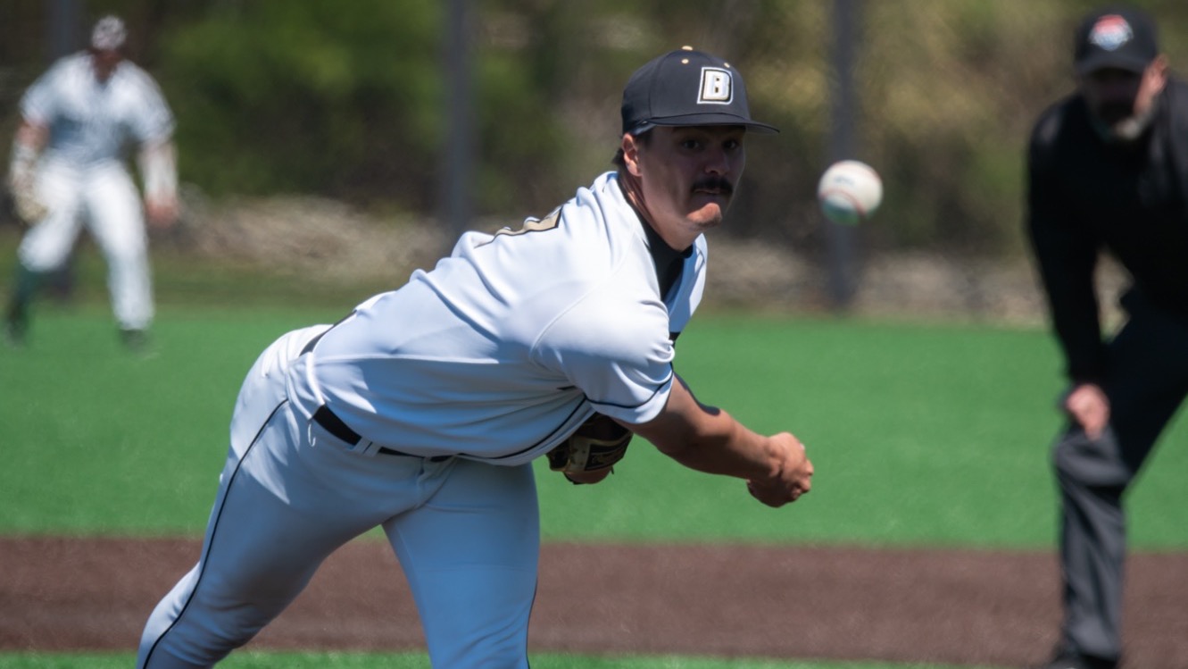 Ty Davis delivers a pitch vs UAlbany