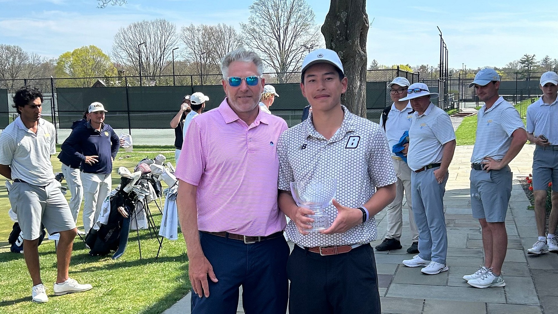 Matthew Young accepting the trophy at Shark Invitational
