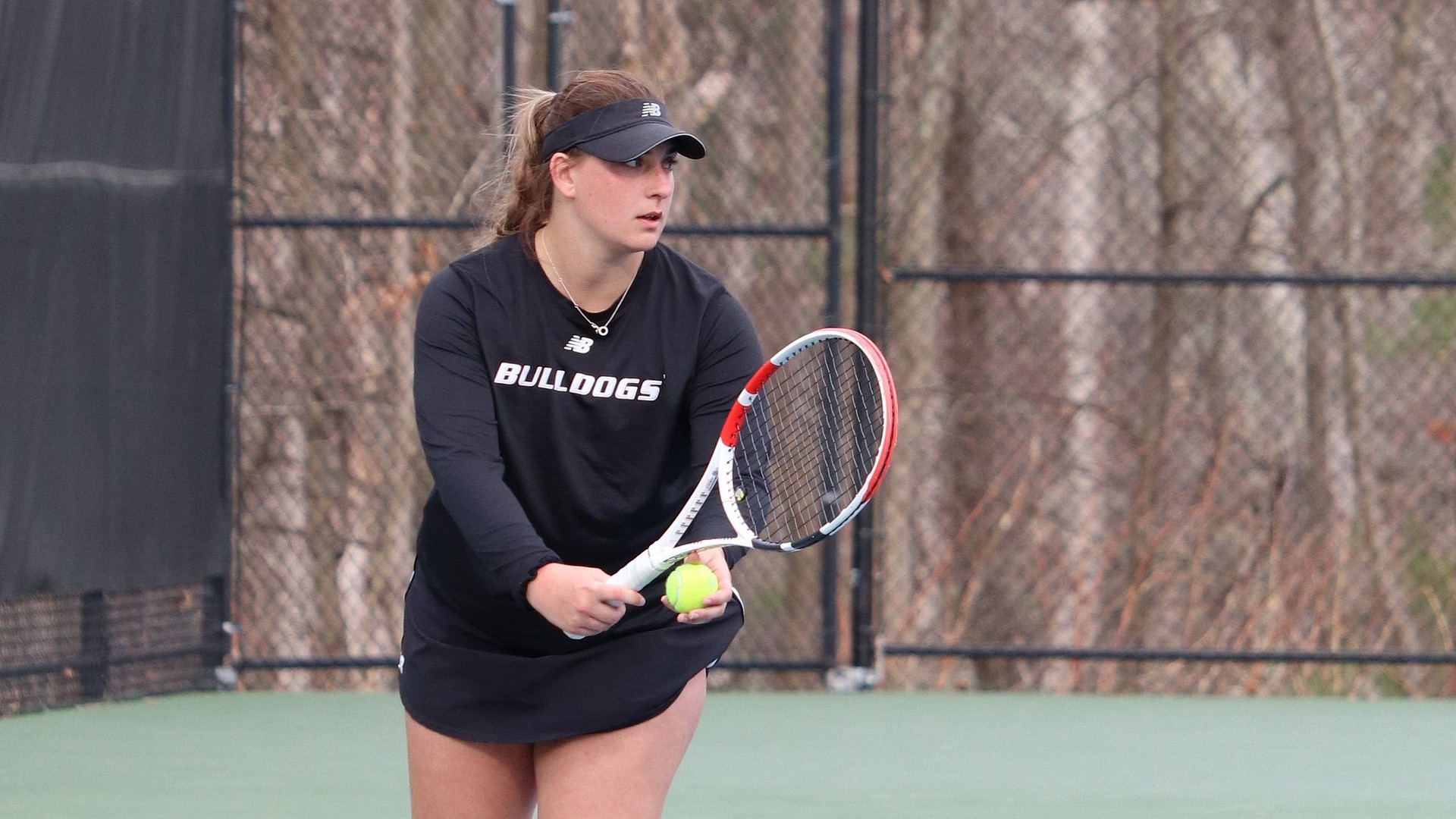Lisa Dugec waiting to serve 