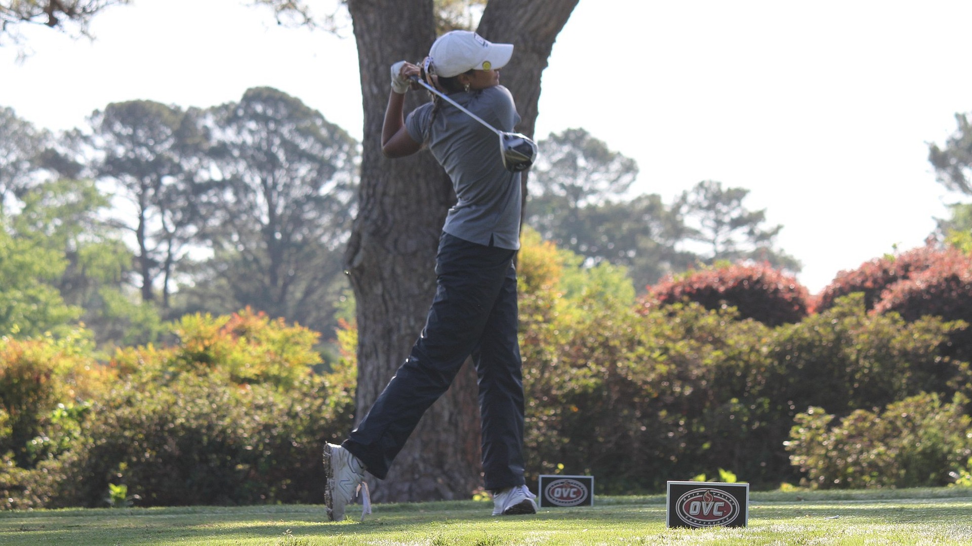 Miranda Prober finishing a drive at OVC champ