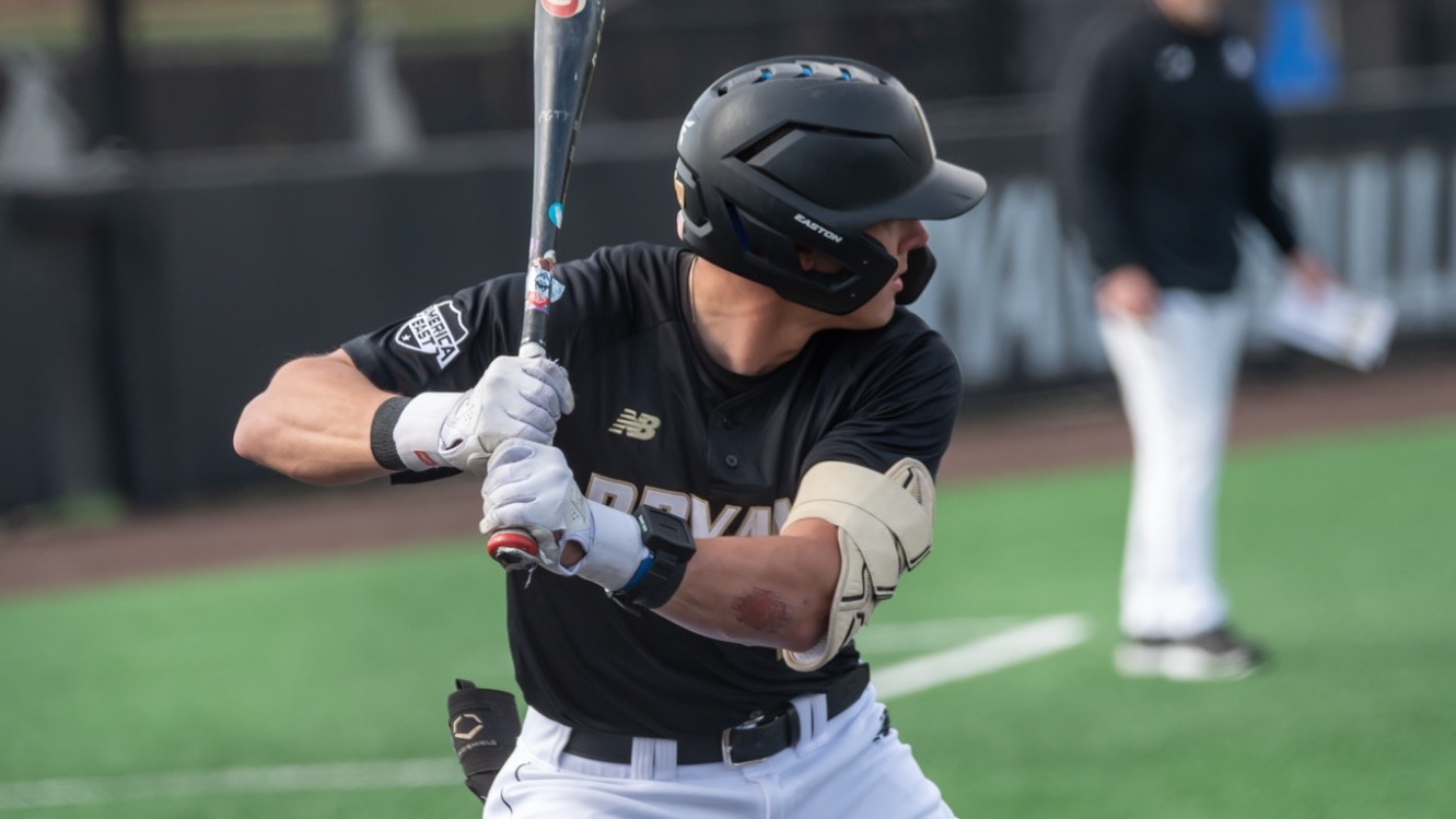 Charlie Saul readied to swing vs UAlbany