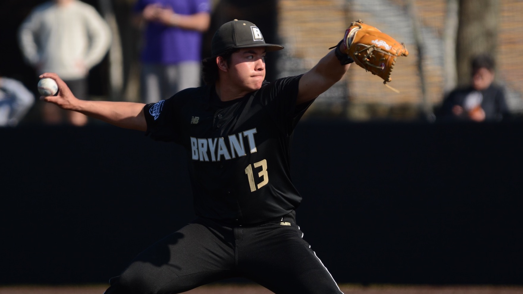 Kaden Hilburger delivers a pitch vs UAlbany