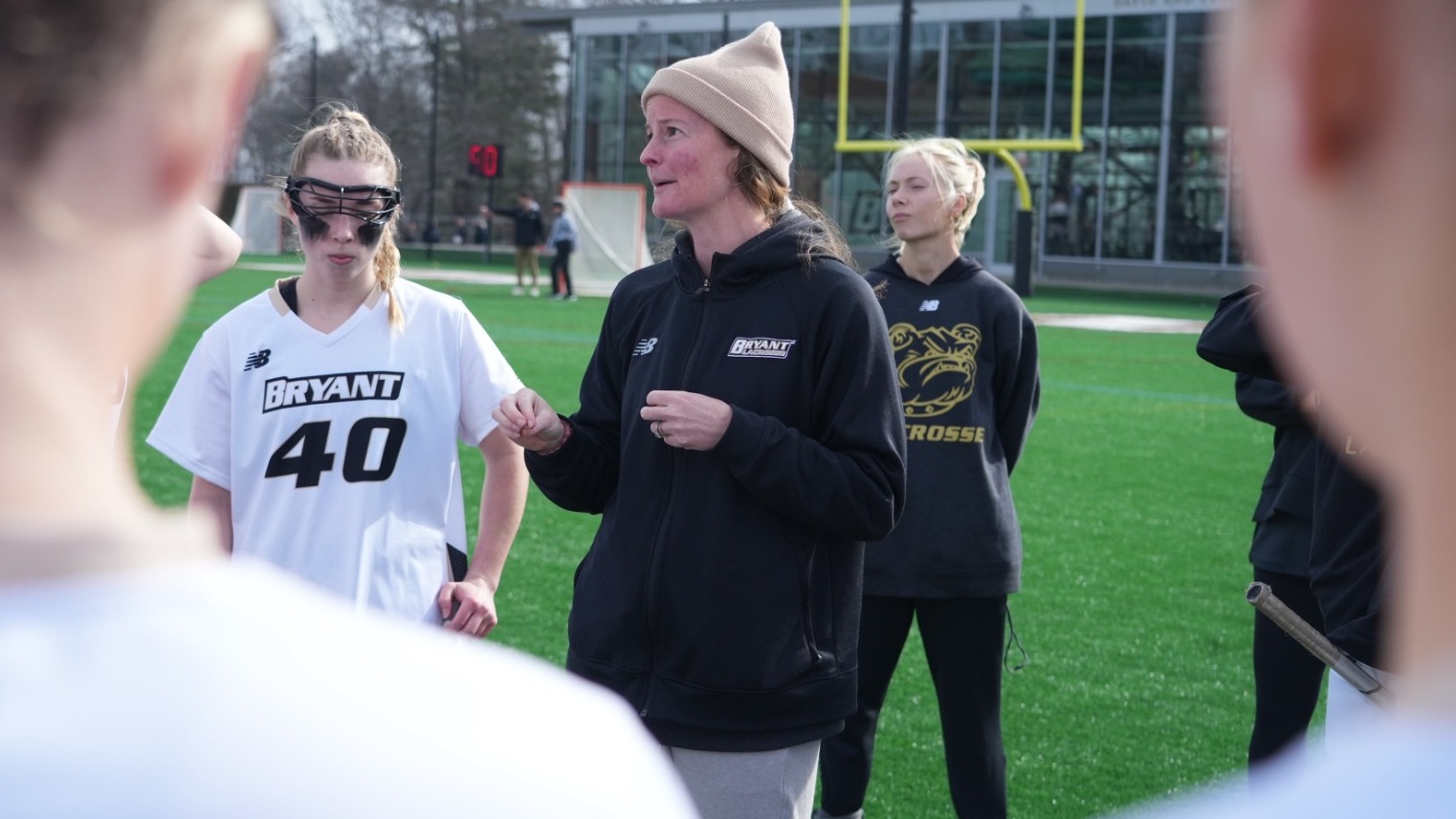Head Coach Eileen Ferry Speaks With Team
