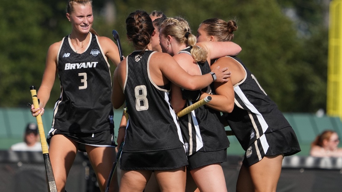 Bryant Goal celebration Merrimack