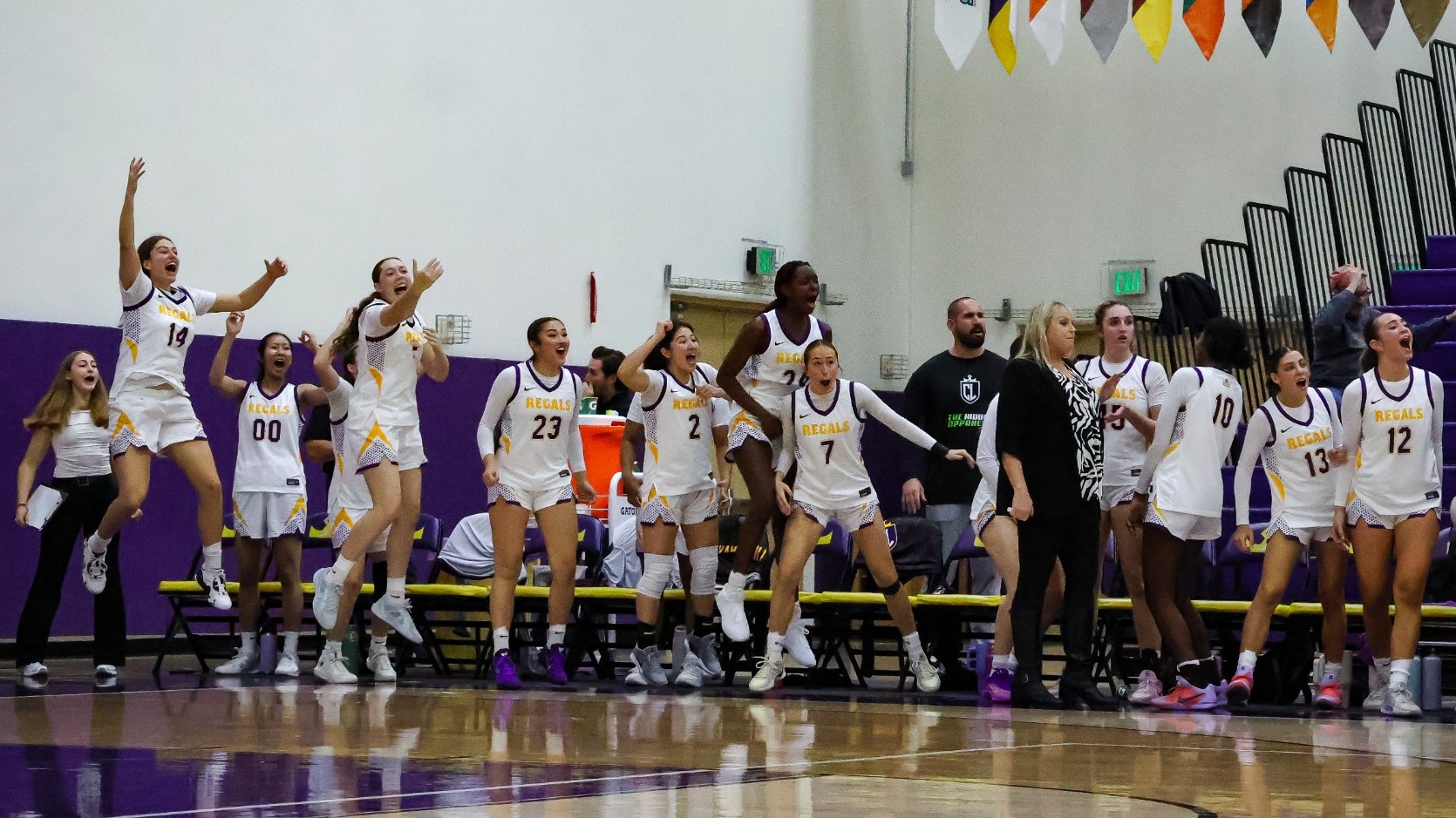 bench celebration vs whittier 12.3.25