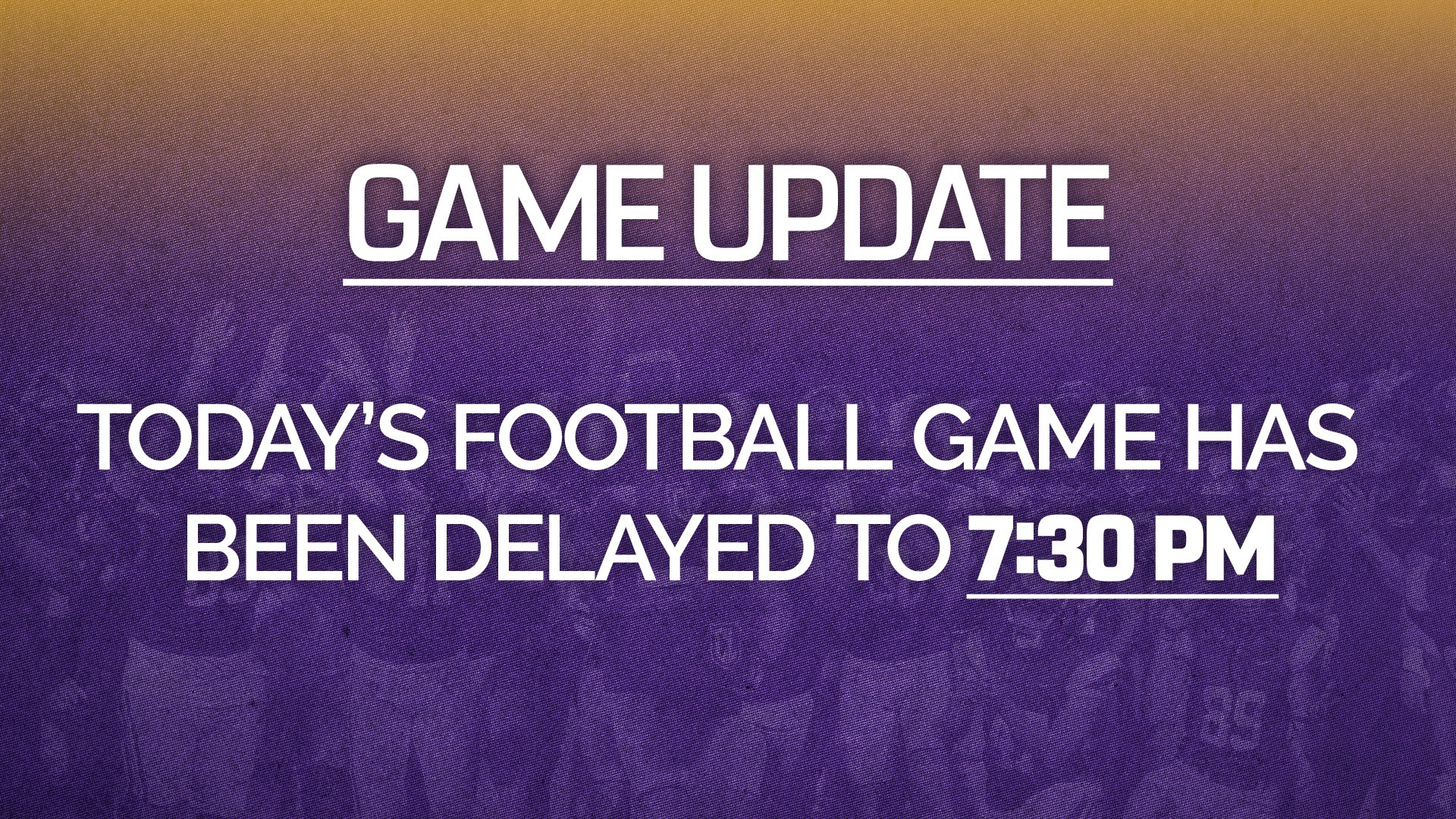 hoco football game delay 2026