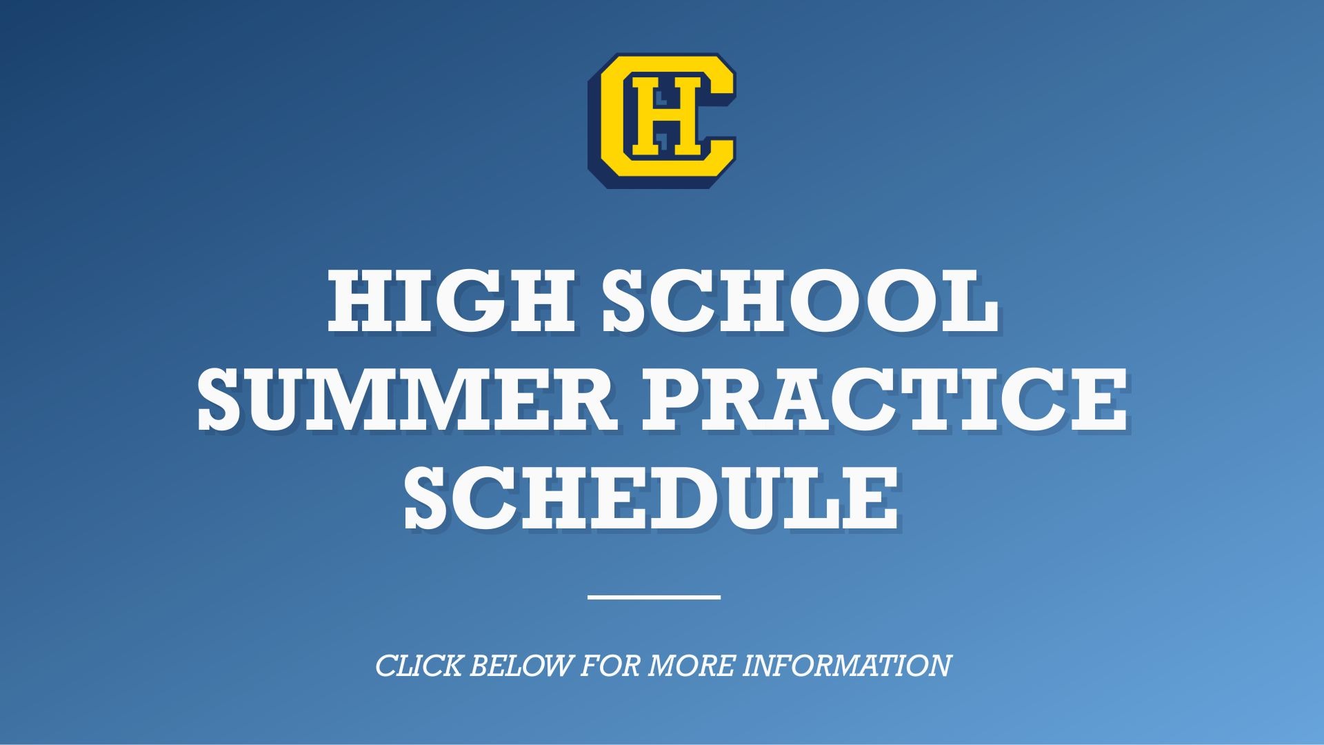 HS Summer Practice Schedule