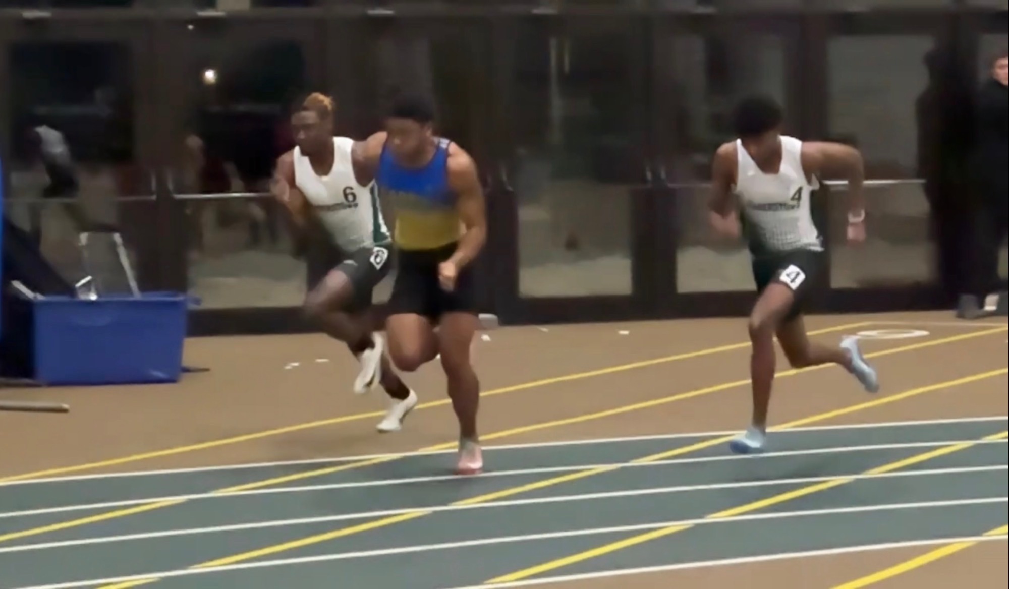 Deon Whitlow races to the finish line