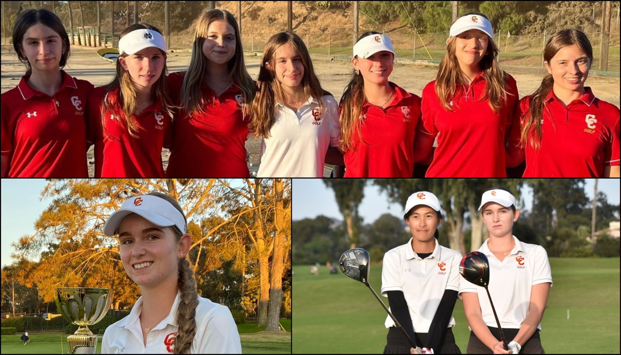 Girls Golf City Conference Collage