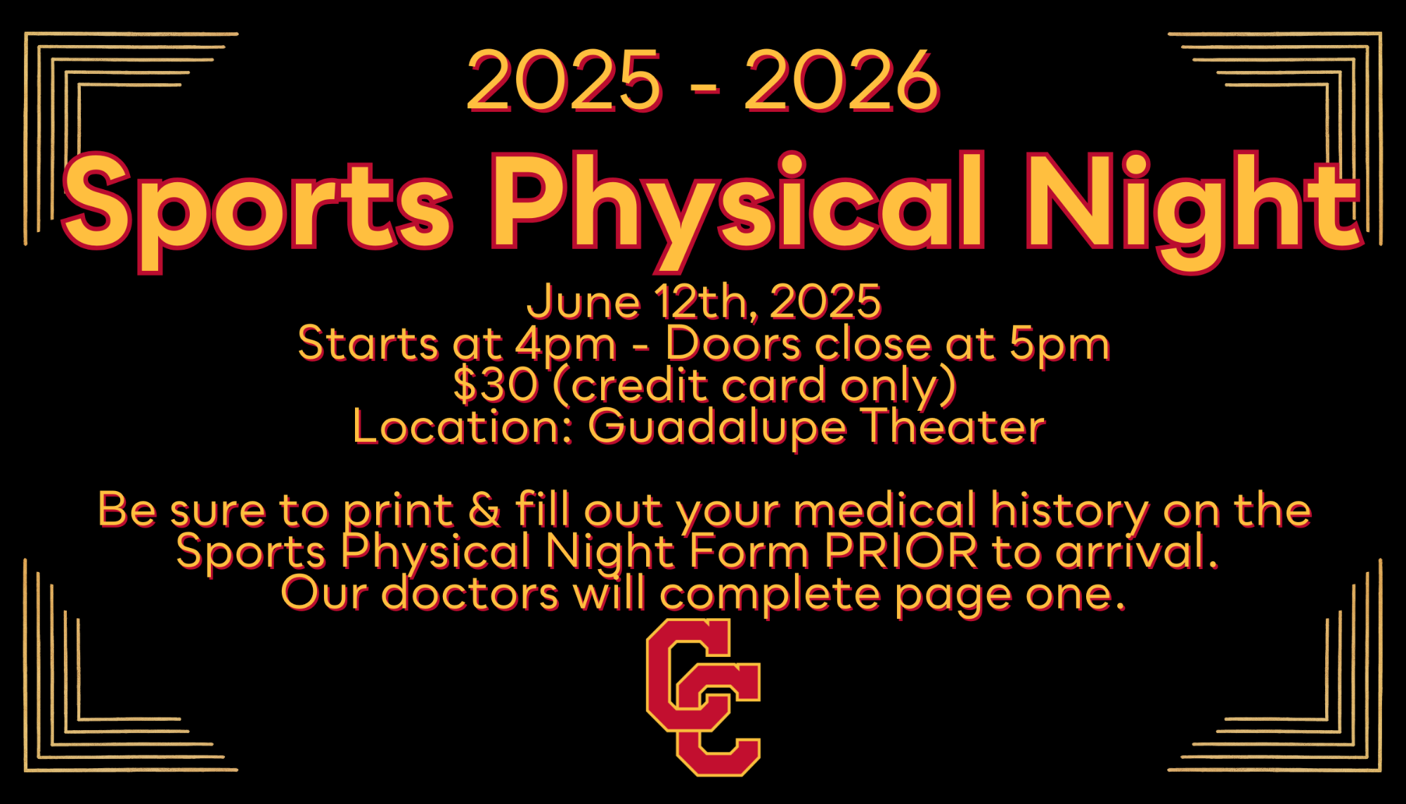 2025 Sports Physical Night