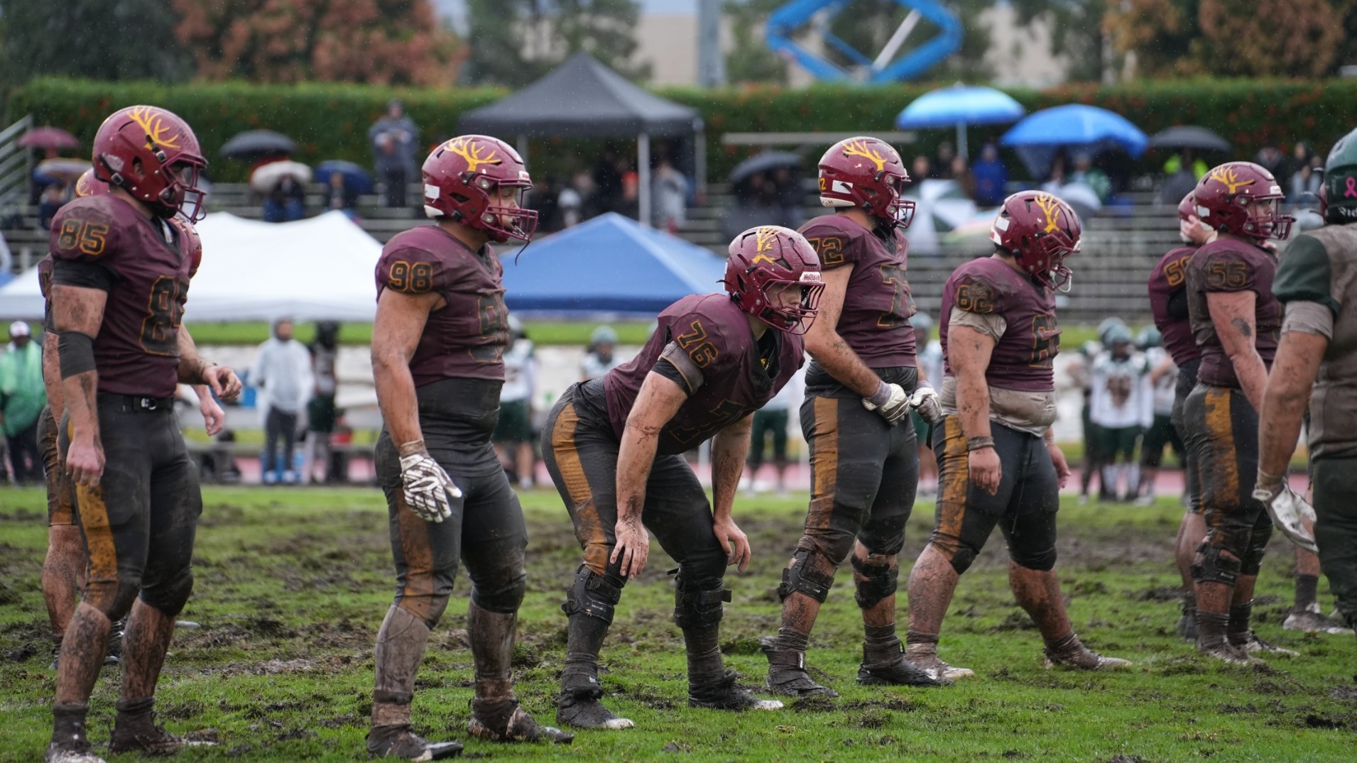 CMS Offensive Line looking all muddy