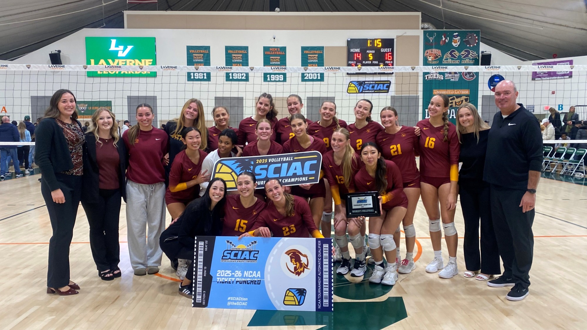VB Team Photo after SCIAC title
