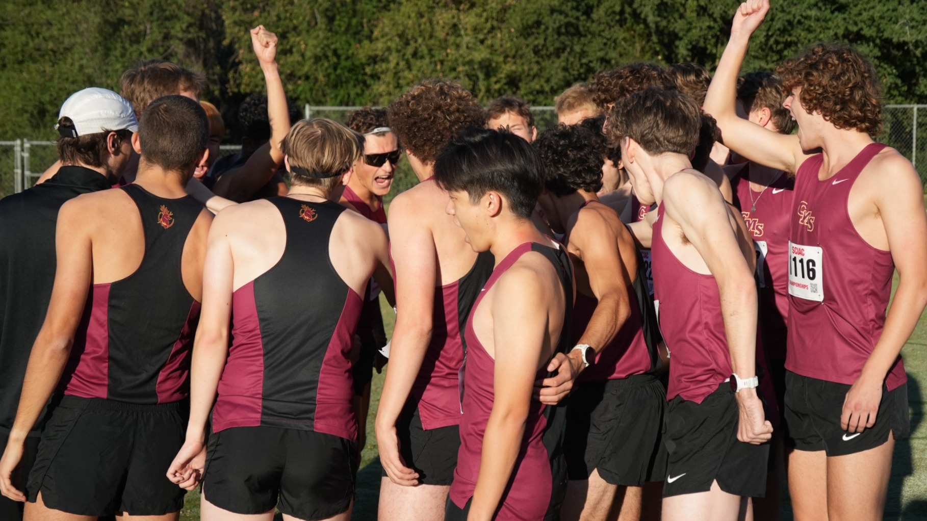MXC Huddling before the SCIAC Championships