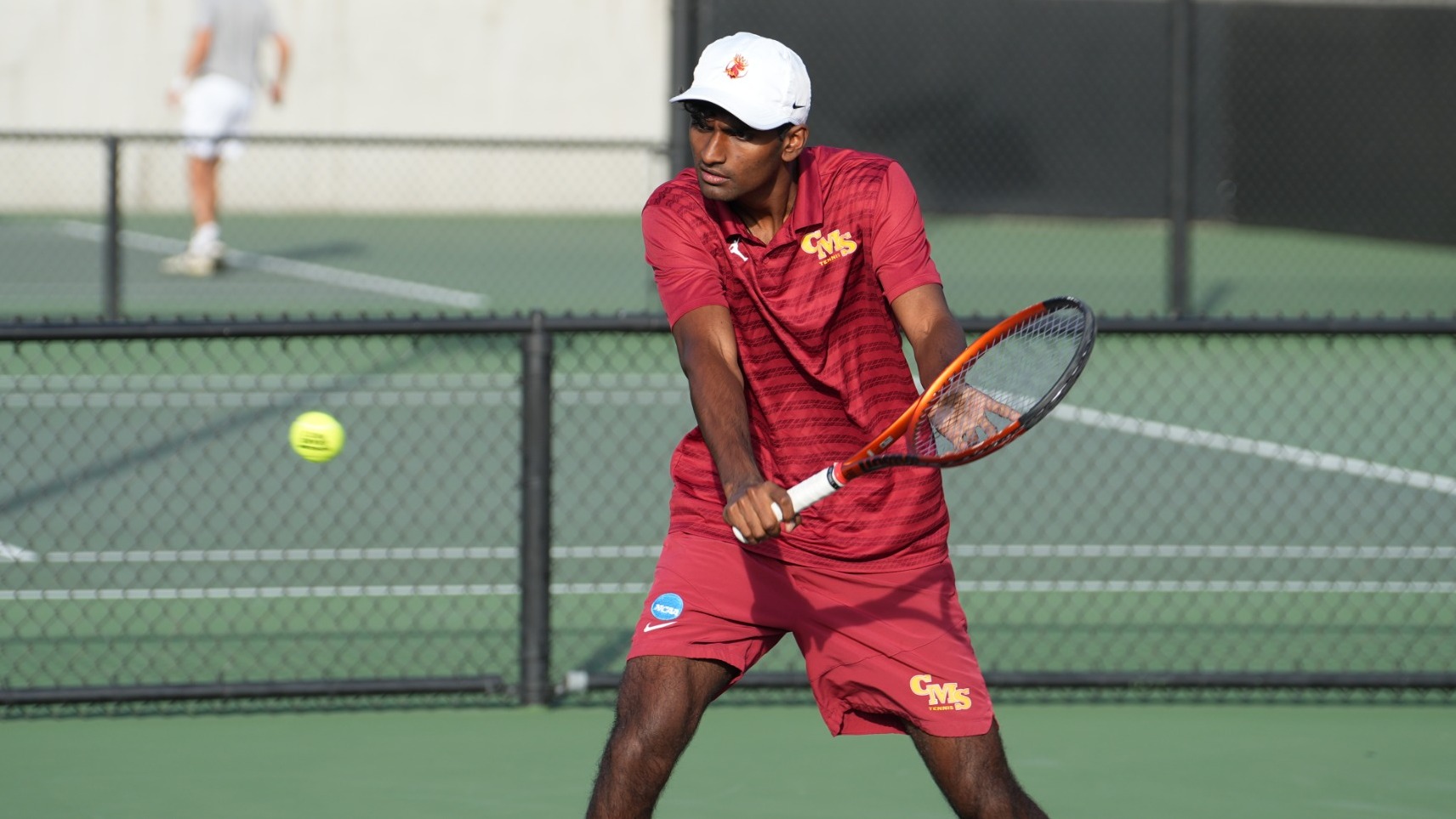 Advik Mareedu hitting a backhand