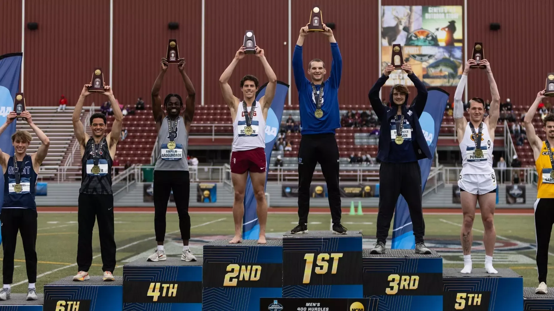 Colin Scanlon in second place on the NCAA podium