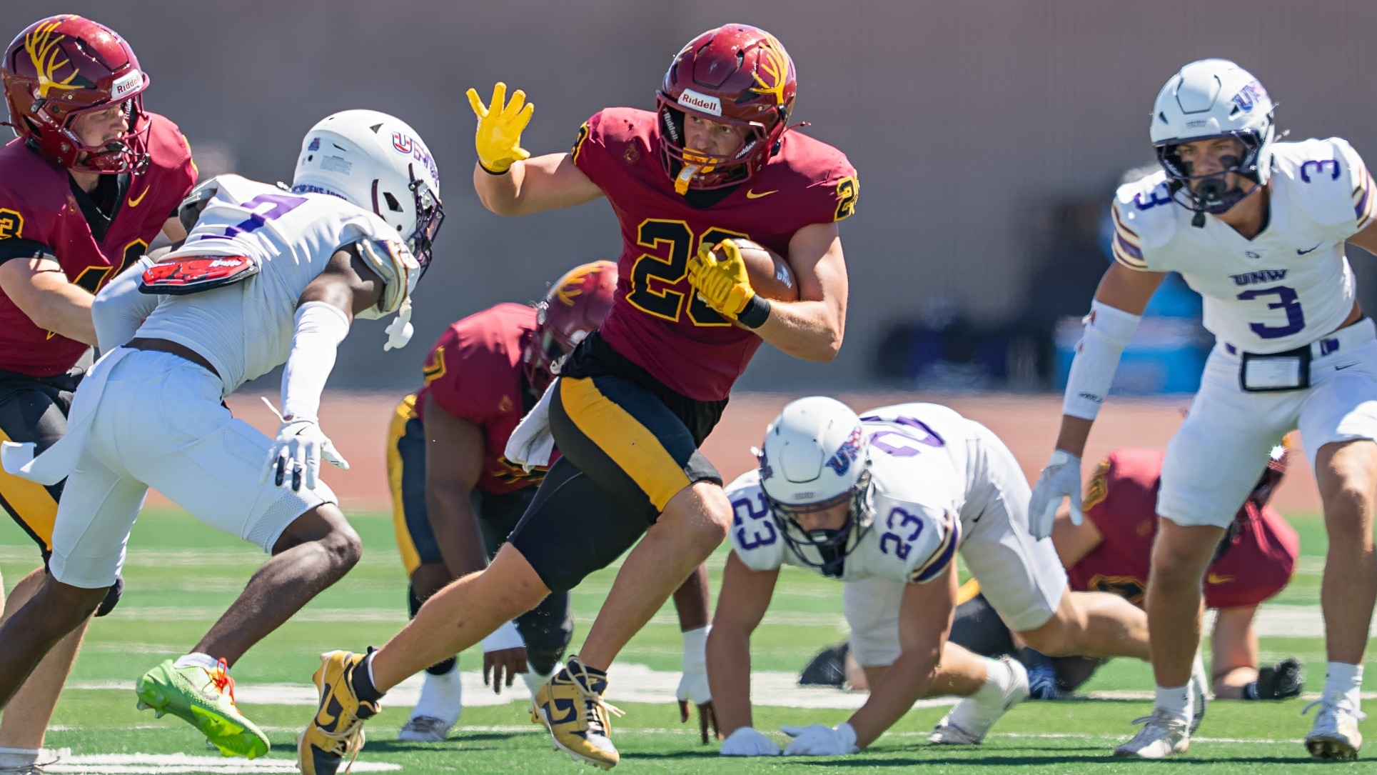 Owen Walz carrying the ball