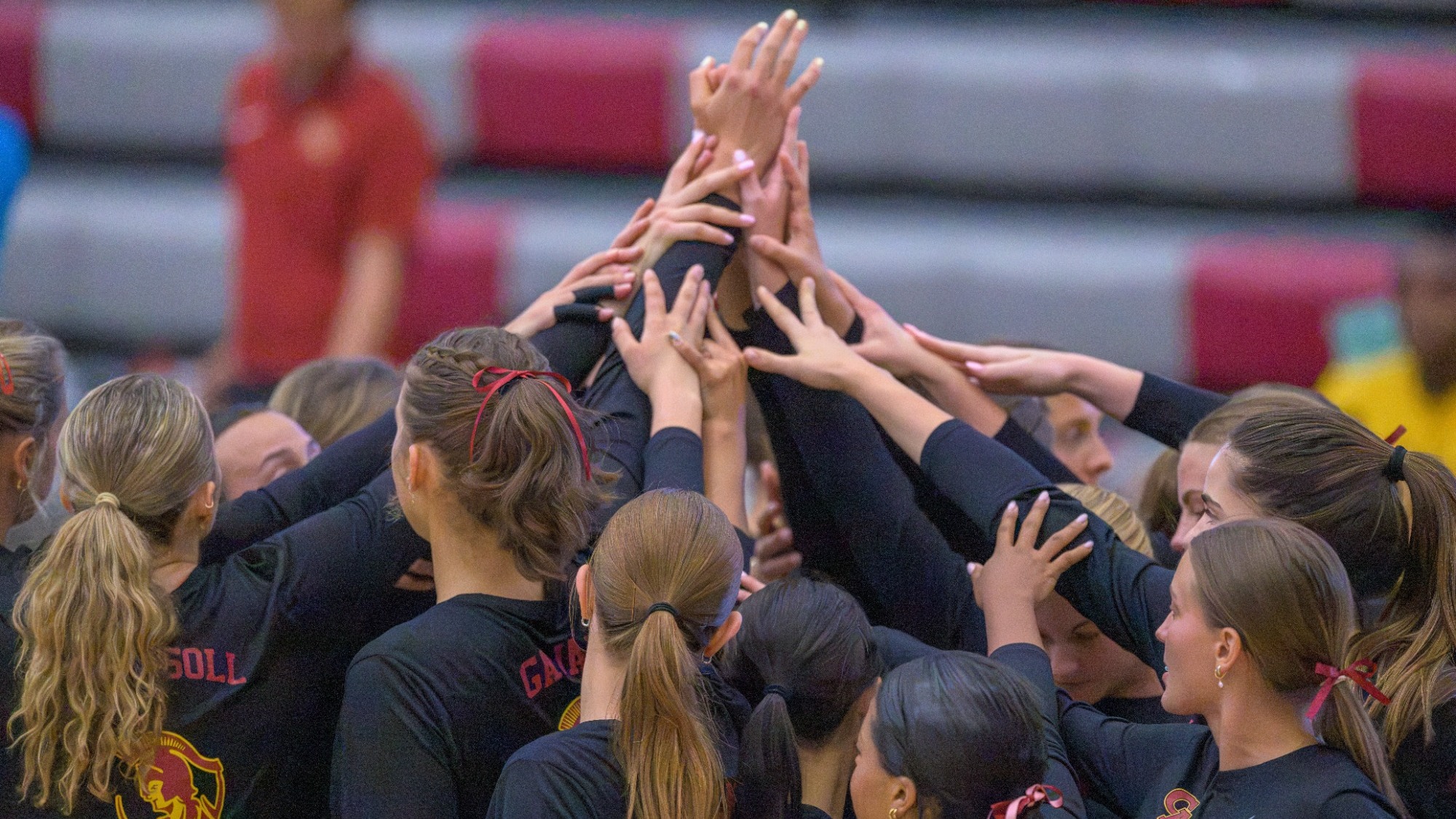 Volleyball Team Huddle