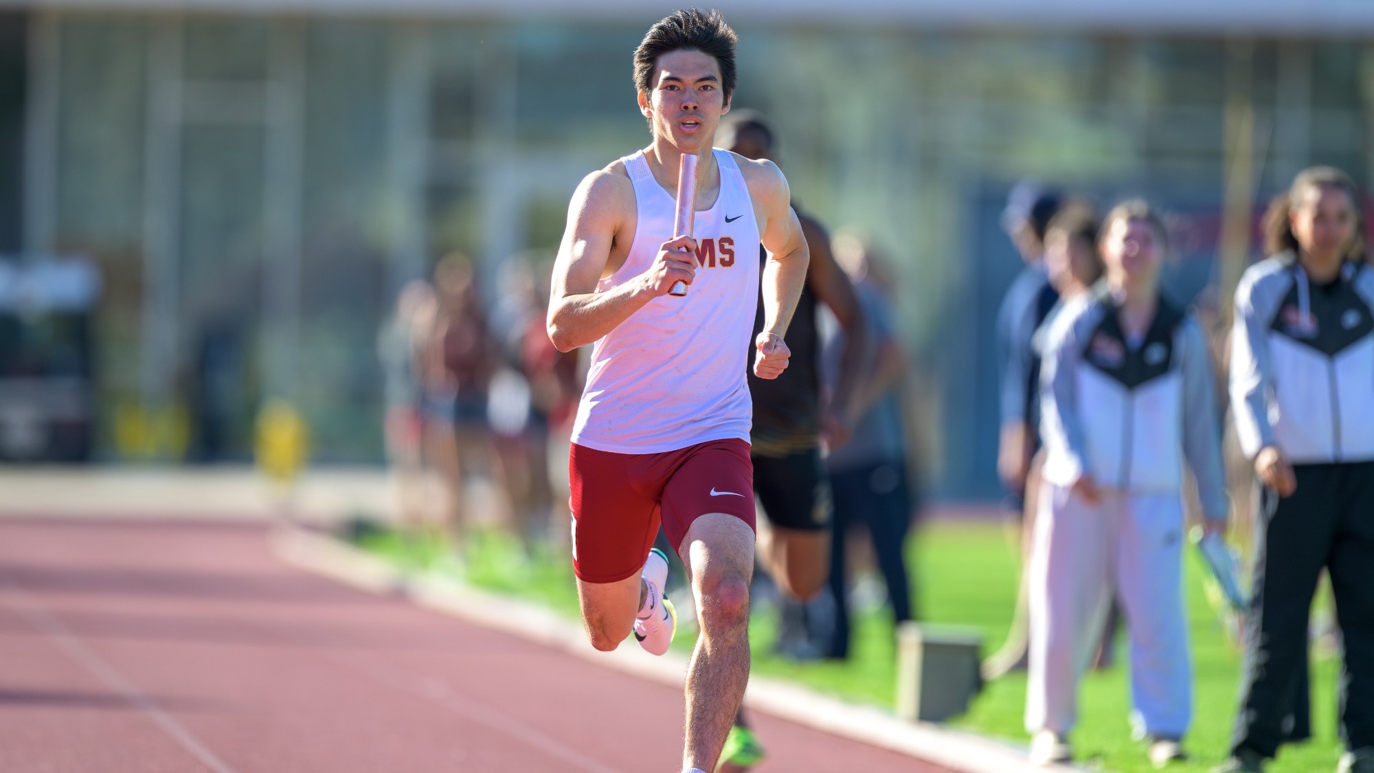 Jaden Rattay running the relay