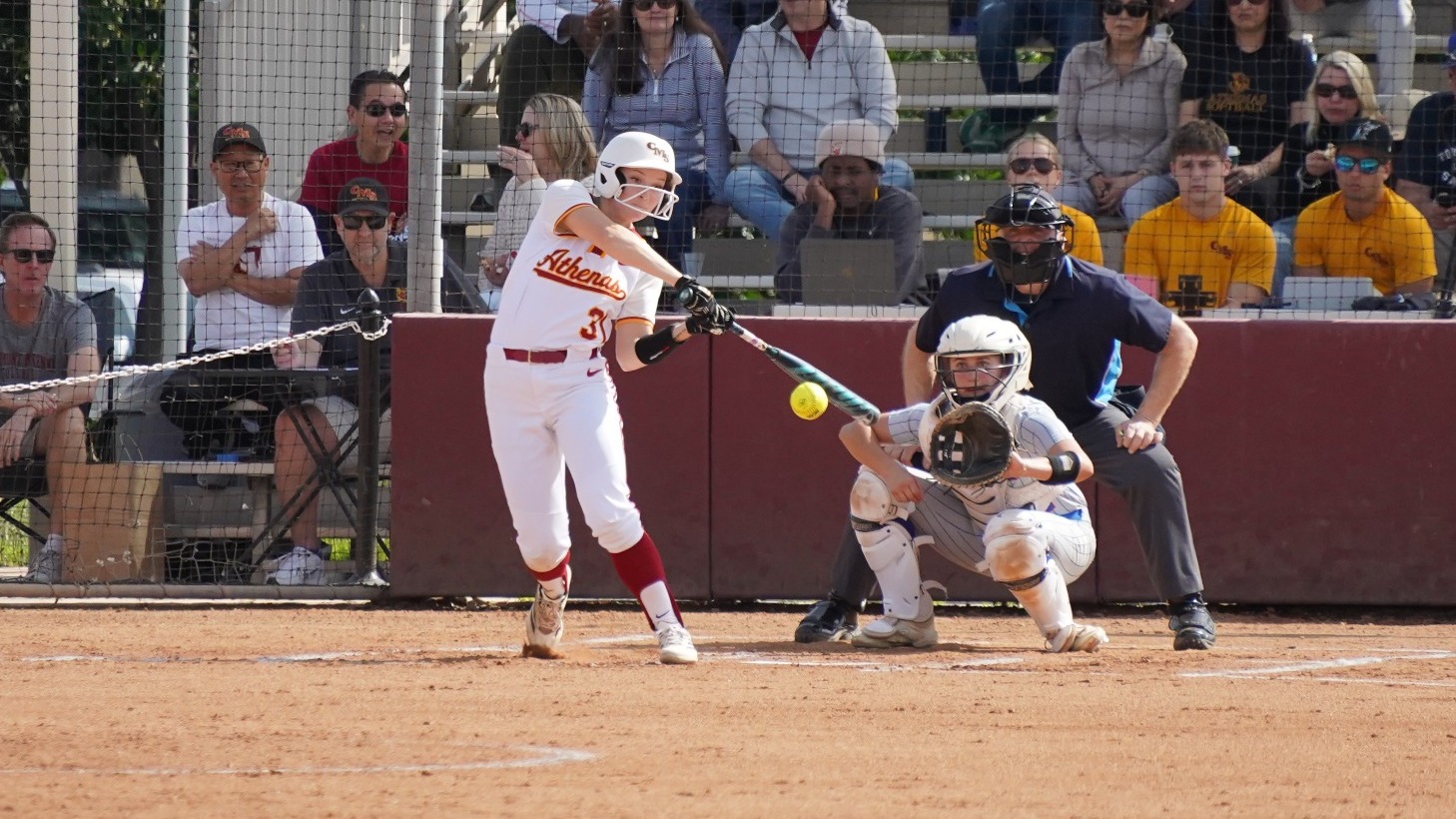 Delanie Stevens hitting