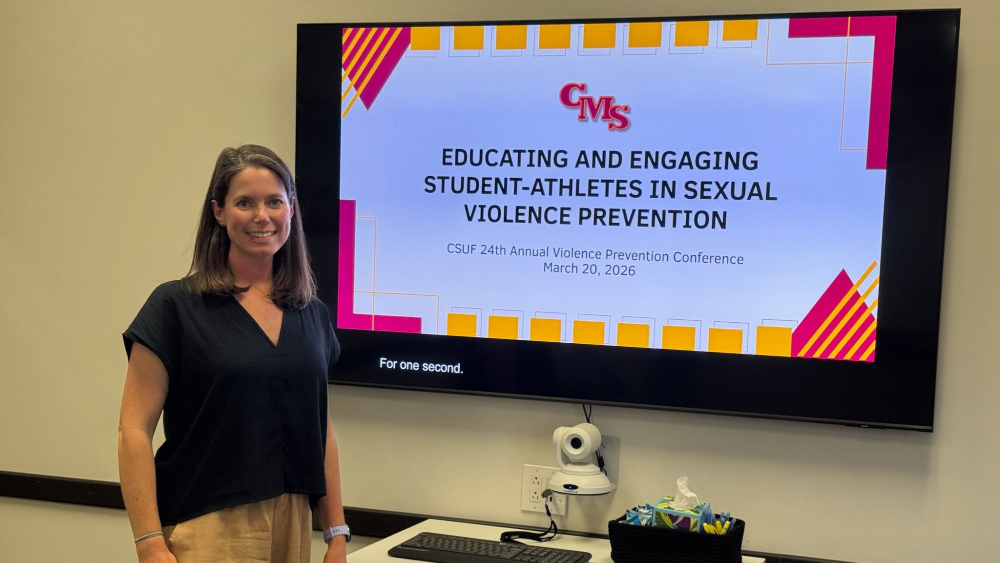 Jesse Purcell giving a presentation at the CSU Fullerton conference