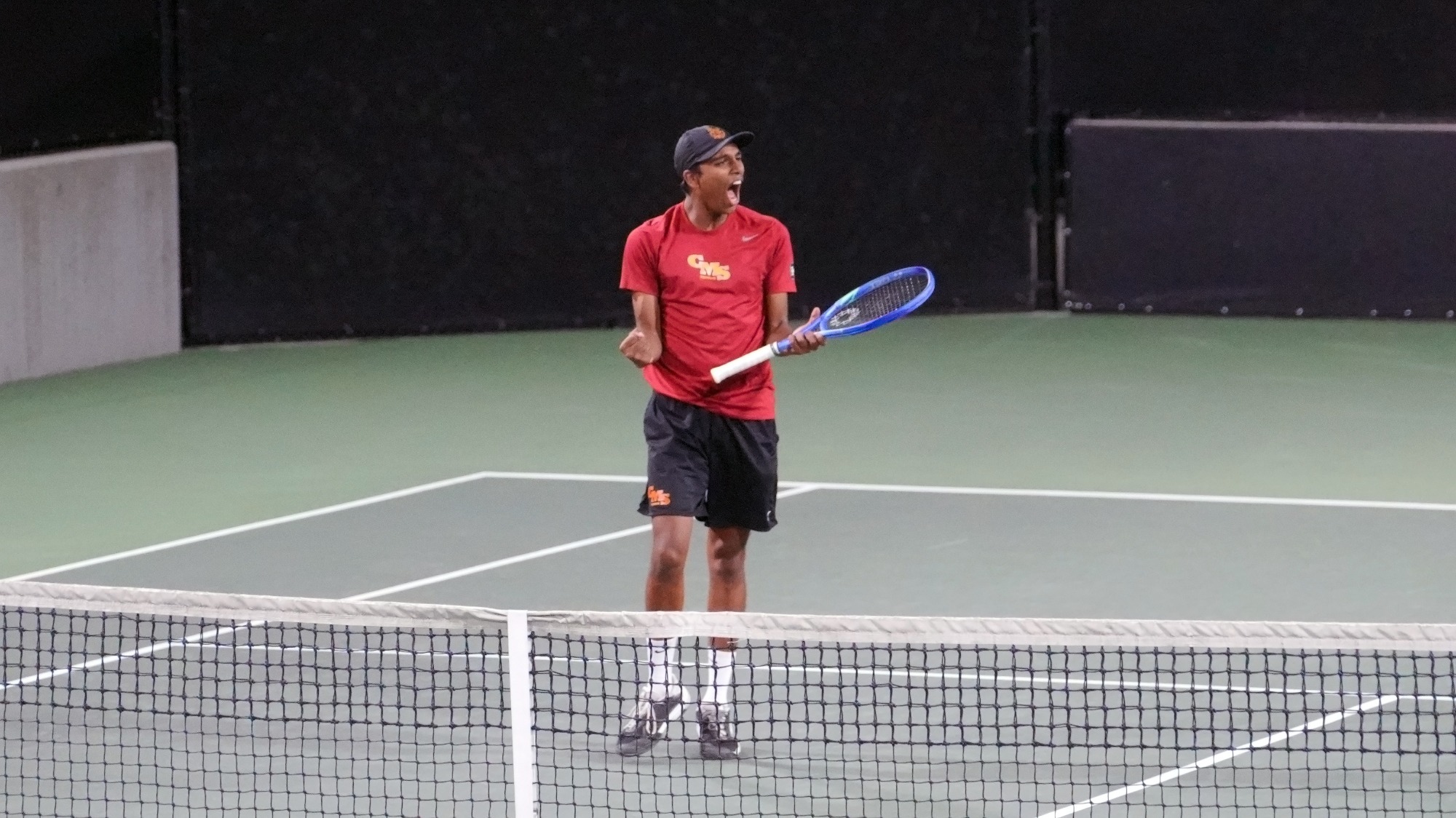 Amrith Kodumuri celebrating