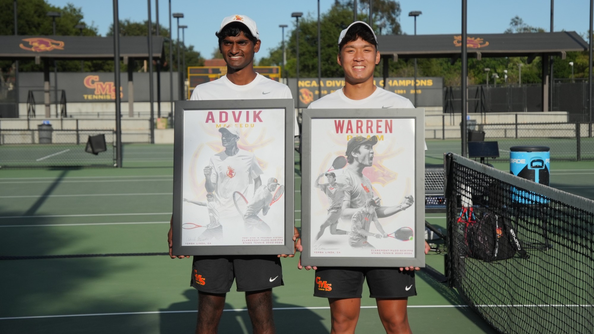 Advik Mareedu and Warren Pham honored on Senior Day