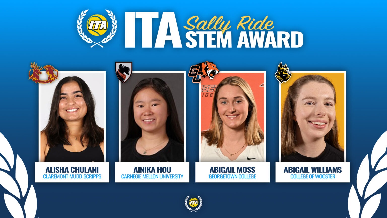 Alisha Chulani head shot with the other three Sally Ride Award finalists
