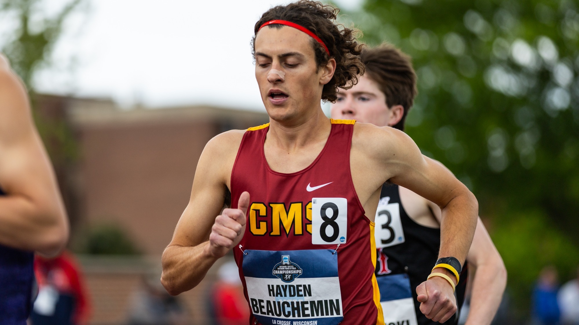 Hayden Beauchemin running the 1500 at NCAAs